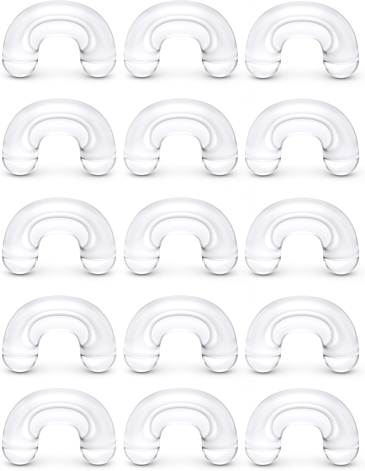 Cisyozi 16G 14G 12G 10G 8G 6G 4G 2G Plastic Septum Retainer Stretching Kit Hypoallergenic U Shape Septum Rings Pincher Piercing Retainer for Surgery Work Sport