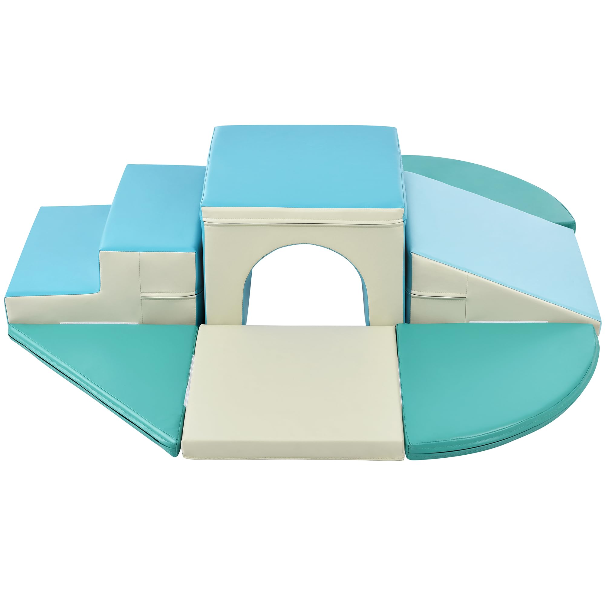 Photo 1 of 9 in 1 Soft Climb and Crawl Foam Playset, Safe Soft Foam Climbing Blocks