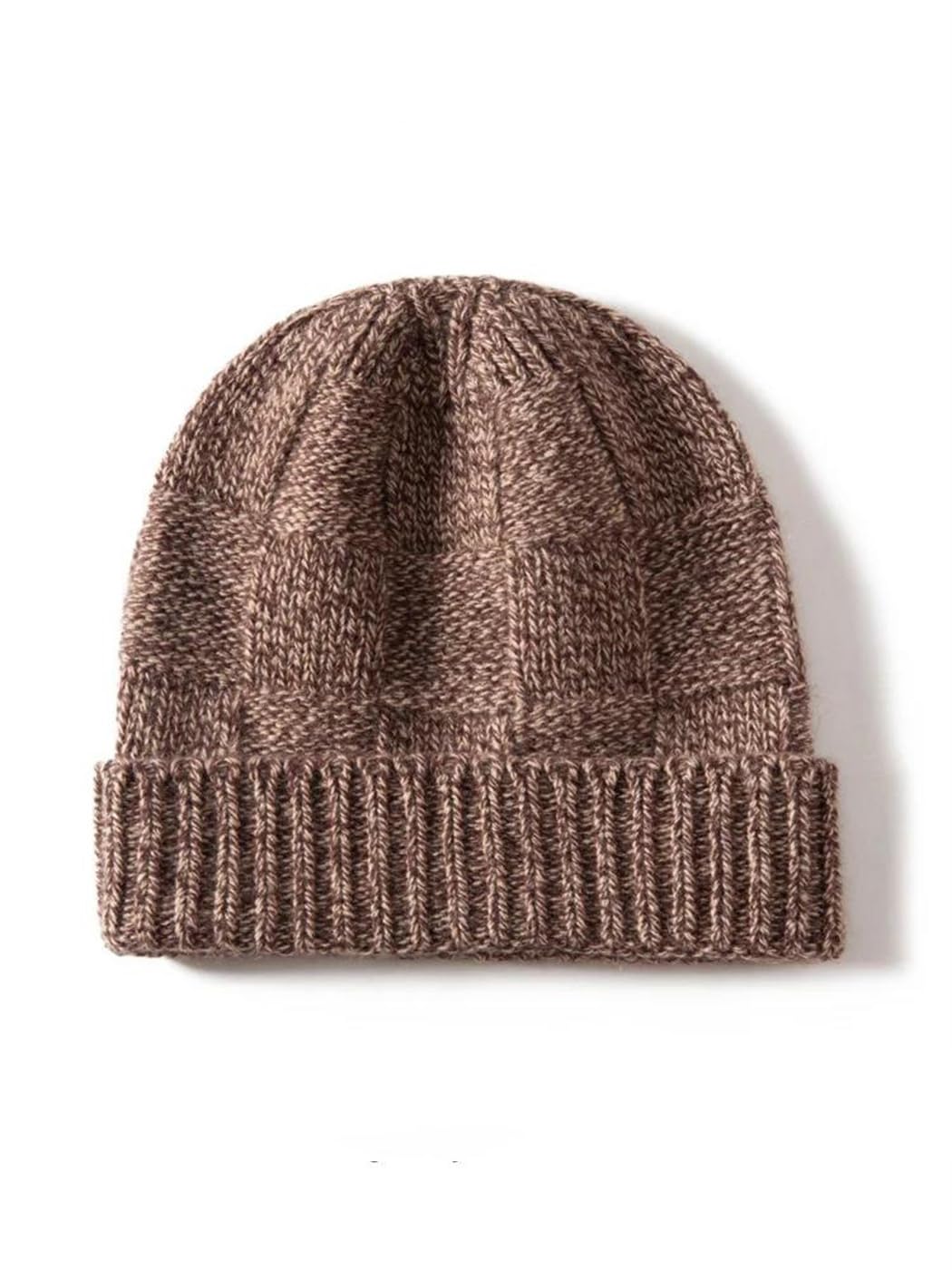 Gorro de Punto de Cachemira Grueso y Triple para Mujer, cálido Gorro de Ganchillo de Lana, Suave y súper Grueso, para Navidad en Invierno (Gris 9, Talla única)