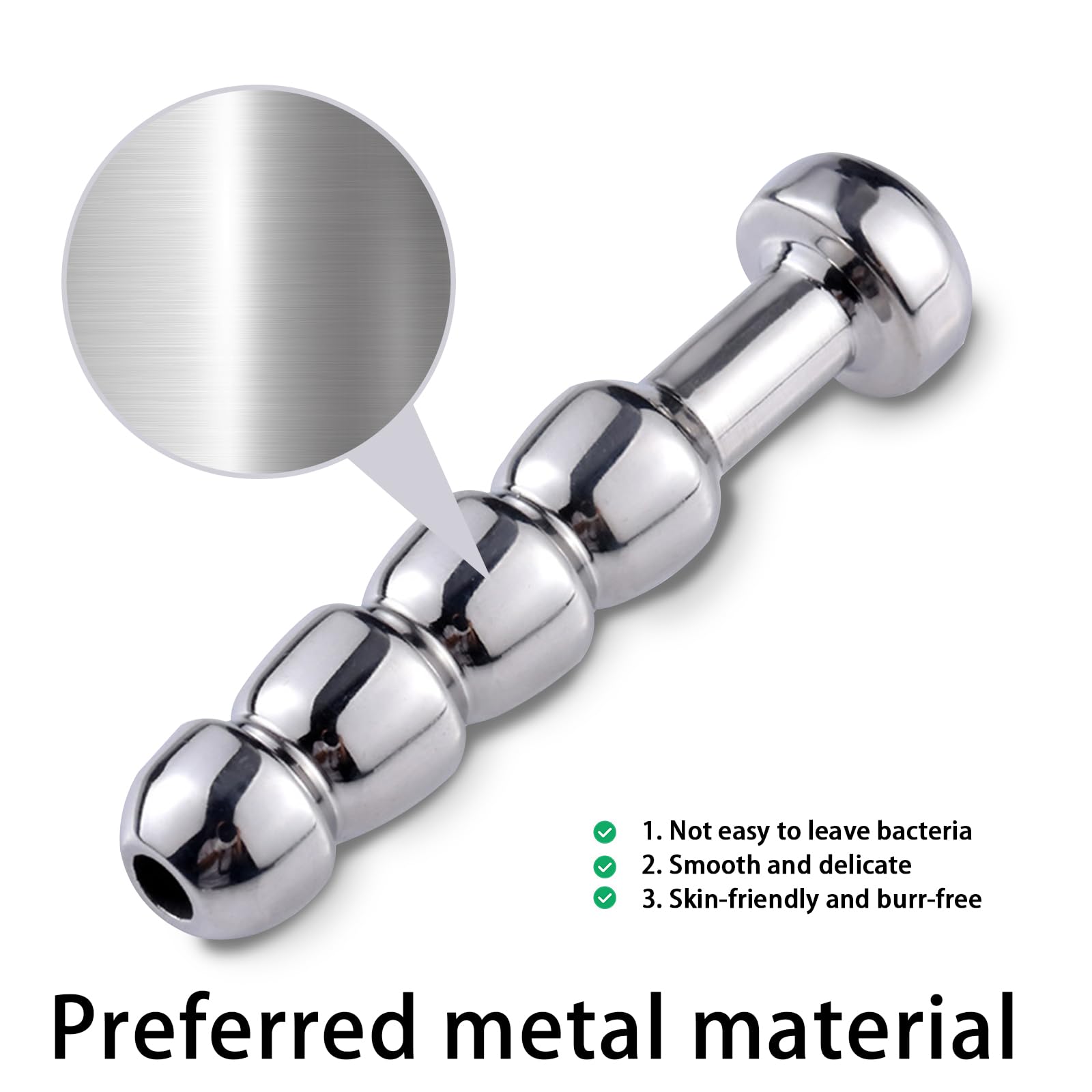 BDSMJOY Set di Dilatatori Uretrali in Acciaio inox, Pene Plug Perle per massaggio uretrale, Masturbatore uretrale sonde uretrali dilatatore per uomini (Φ8mm+9mm+10mm+11mm)