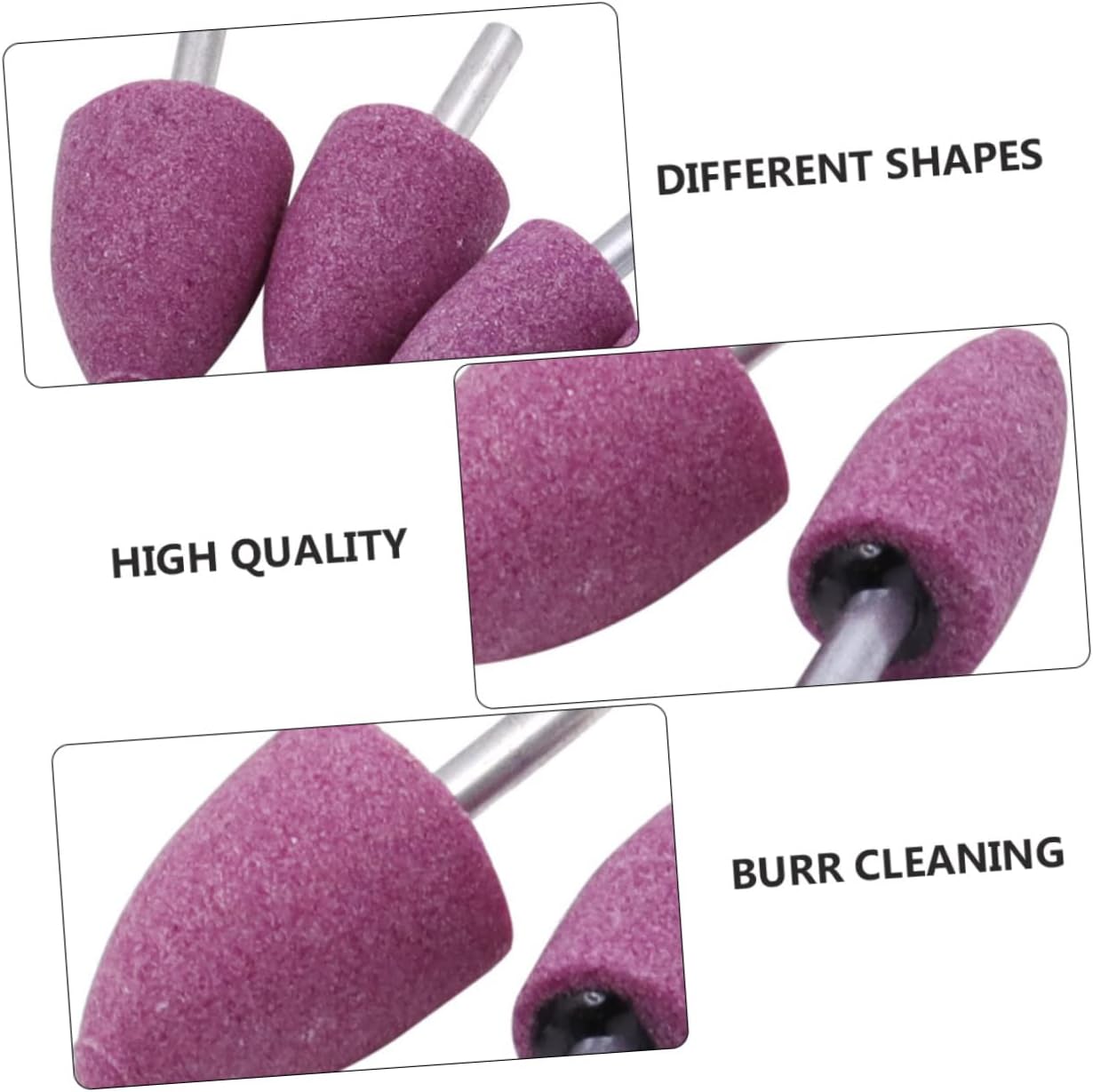 8pcs Red Corundum Grinding Wheel 6mm Handle Diameter Sandpaper Wheel for Machine Gear Abrasive