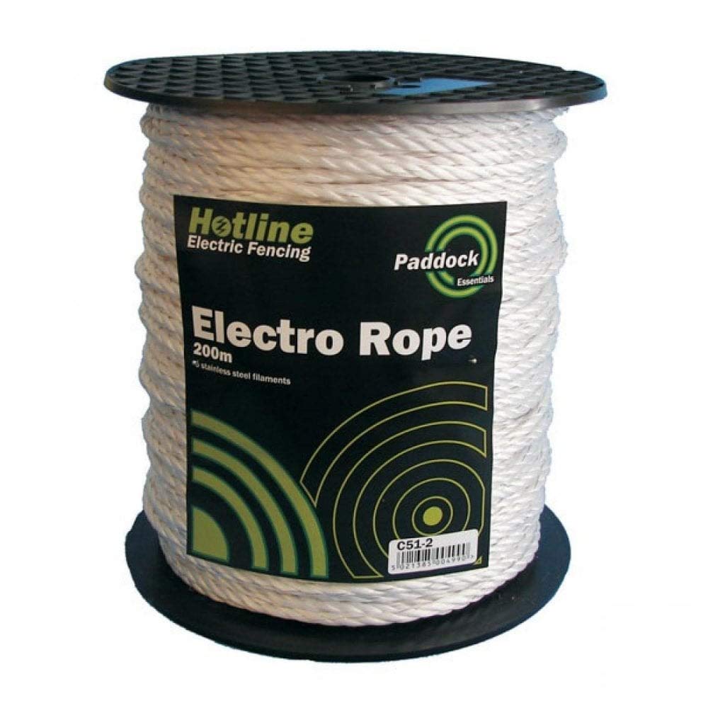 Hotline Electric Fencing Value Electro Rope - 200M By 6Mm