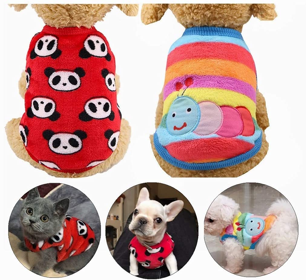 PETANGEL Set of 2 Puppy Clothes for Small Dog & Cat Boy Girl | Winter Warm Soft Cute Sweaters for Shih Tzu, Maltese, Yorkie Male Female (Size: XL, Chest: 50cm, Back Length: 40cm) (B09PDWSSFM) Amazon Price History, Amazon Price Tracker