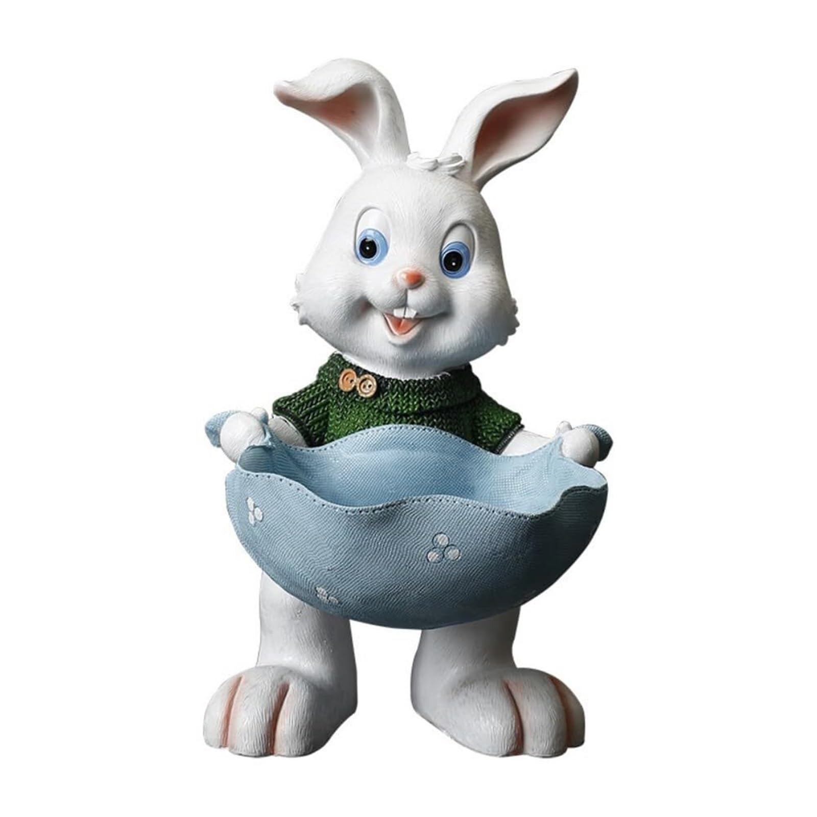 Uway modern Resin Creative Rabbit Succulent Plant Pot Plants Flowers Bonsai Decoration for garden(Blue)
