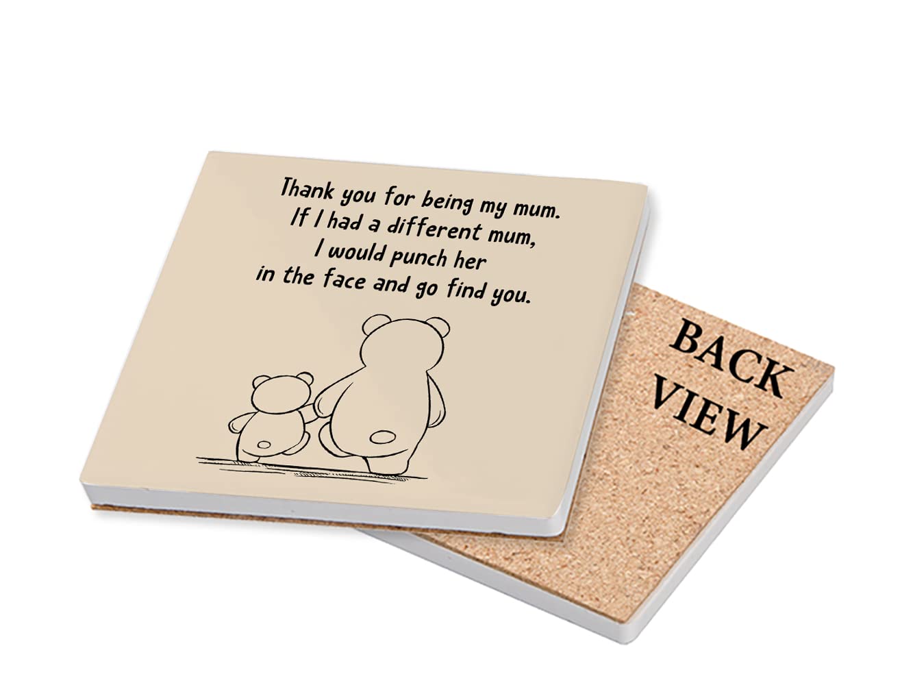 Mum Gifts Mother Gifts, Thank you for being my mum, Mummy Gifts For Mom Gifts from Daughter Son, Birthday Present Tableware, Drinks Coffee-Tea Coaster. (Square Ceramic Coaster)