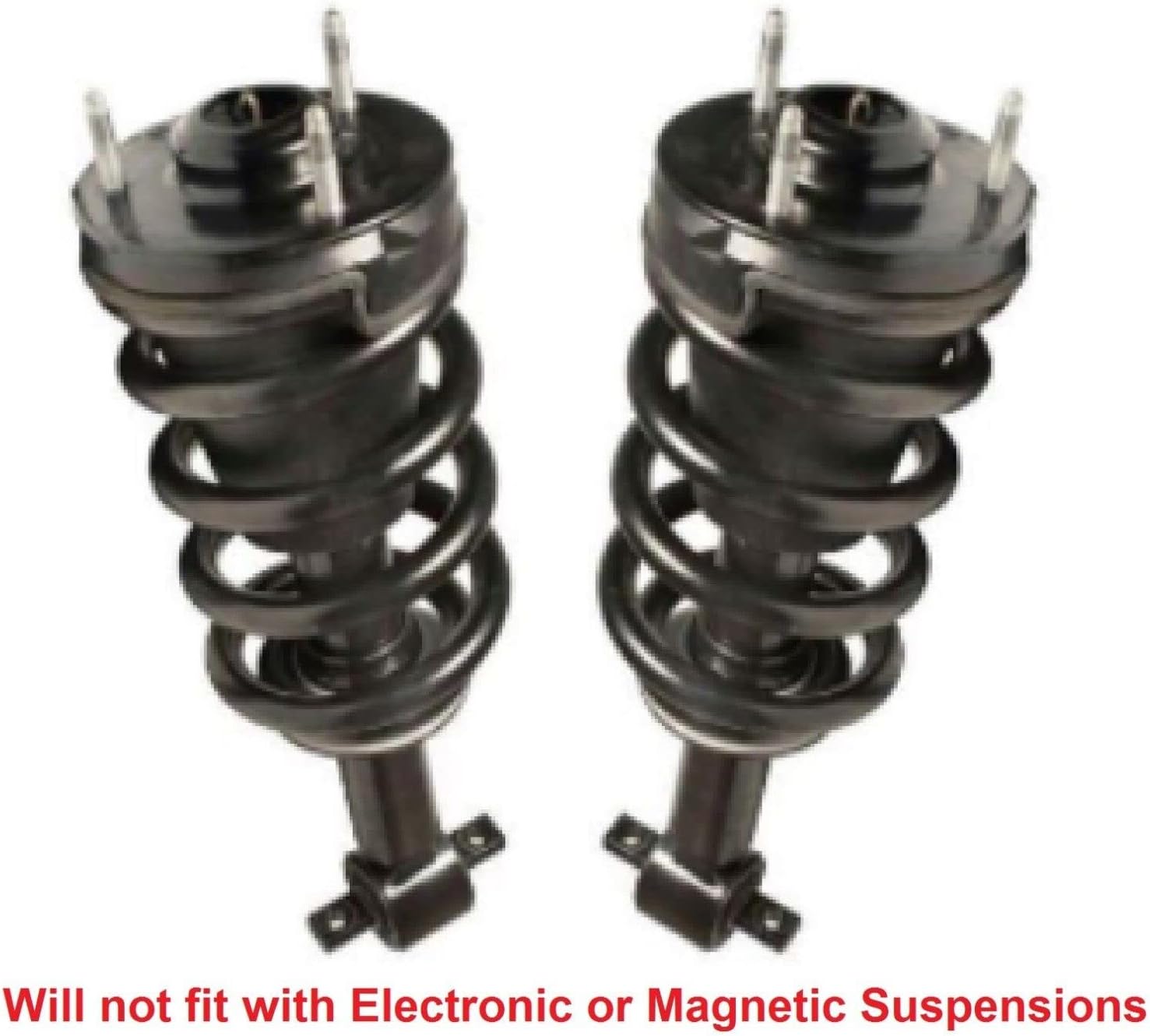 DTA 70001 Full Set 2 Front Complete Struts with Springs and Mounts + 2 Rear Shocks 4-pc Set Excludes Models With Electronic Suspension Fits 2007-2013 Avalanche Yukon 2007-2012 Surburban Tahoe
