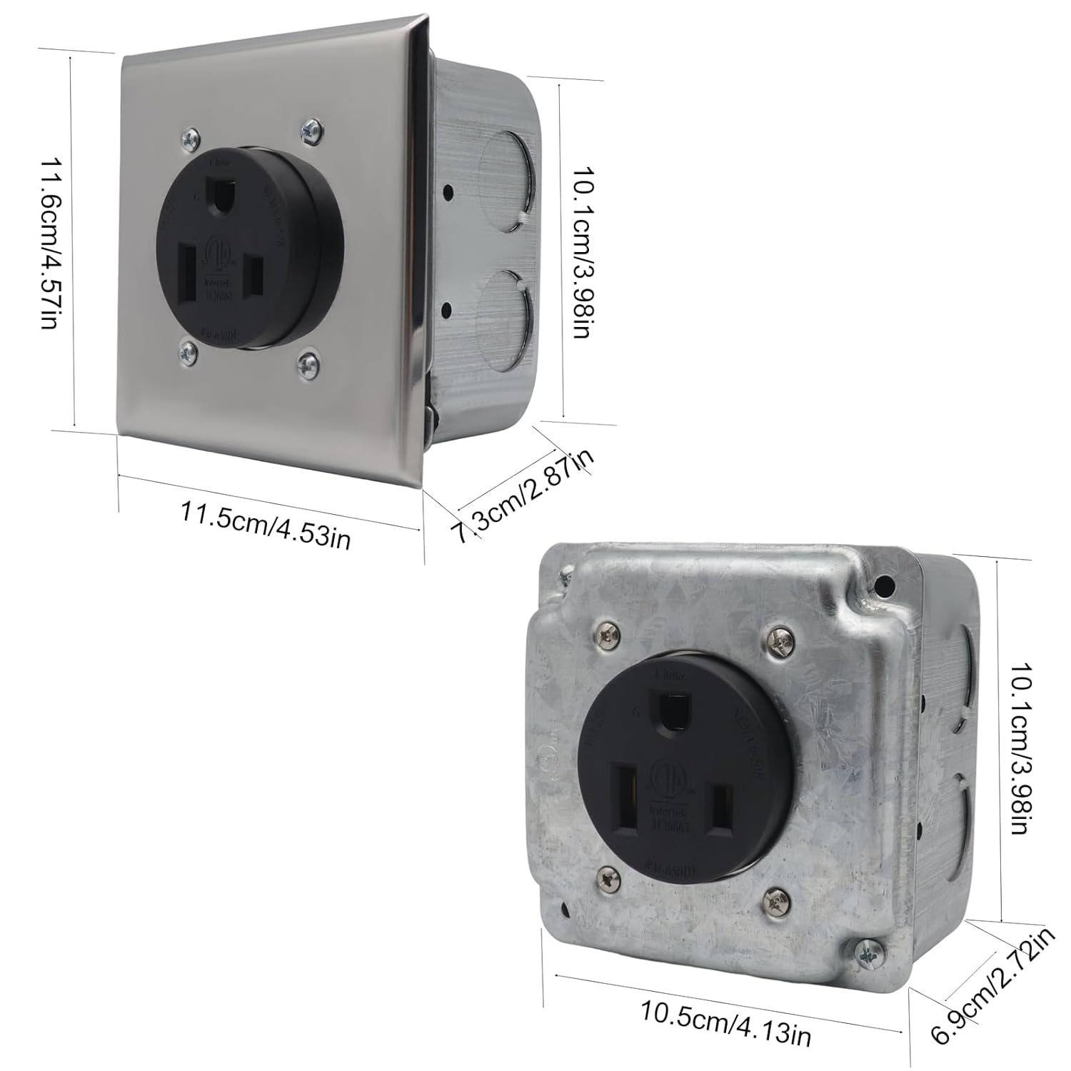50 Amp Receptacle NEMA 6 50R 3 Prong Plug Receptacle 3 Prong Outlet Heavy Duty Power Outlet for Welders Plasma Cutters Electric Ranges