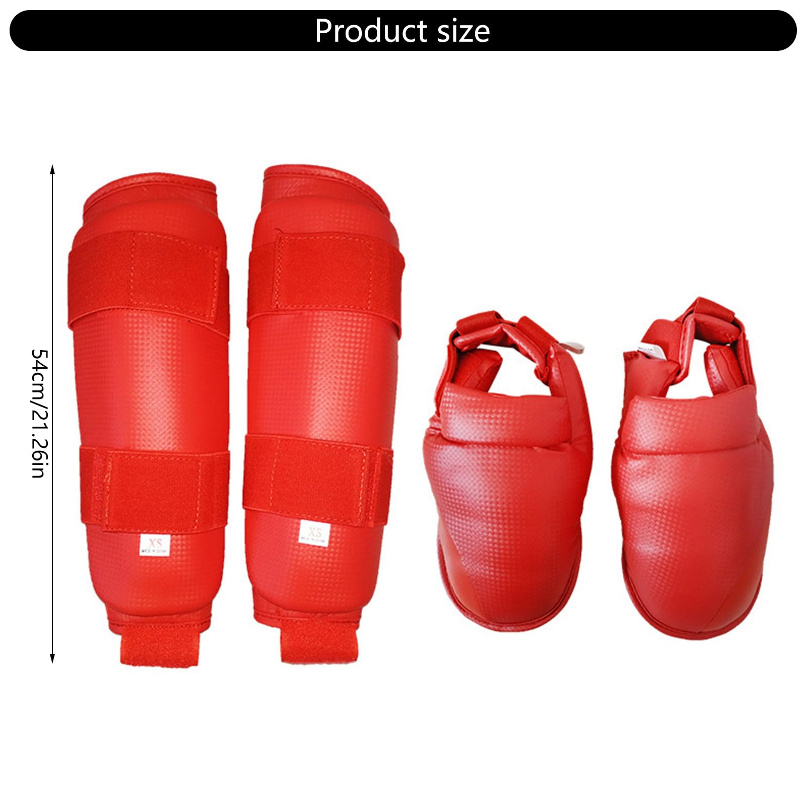 1 paio di parastinchi per kickboxing, karate, arti marziali, allenamento, PU Muay Thai, protezioni per stinchi e collo del piede