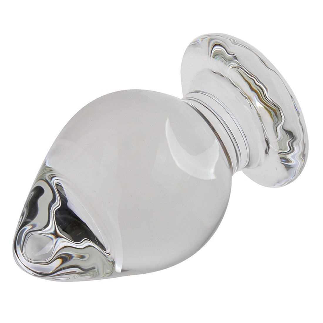 Consolador de cristal anal de cristal grande 11 x 6,5 cm