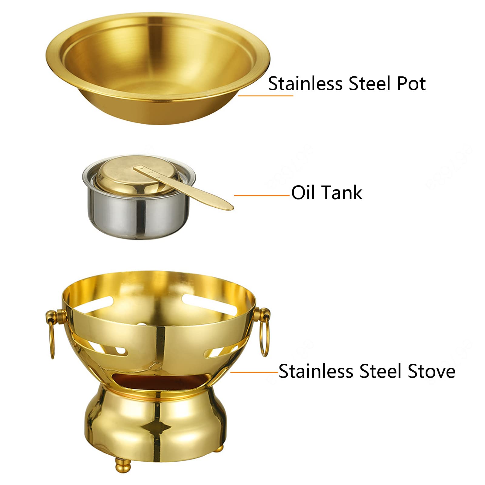 Hornillos de Acampada, hornillo de Alcohol Portátil con Olla, Mini hornillo de Camping Acero Inoxidable, Cocina de espíritu de Camping para Barbacoa, Picnic, Trekking,Silver