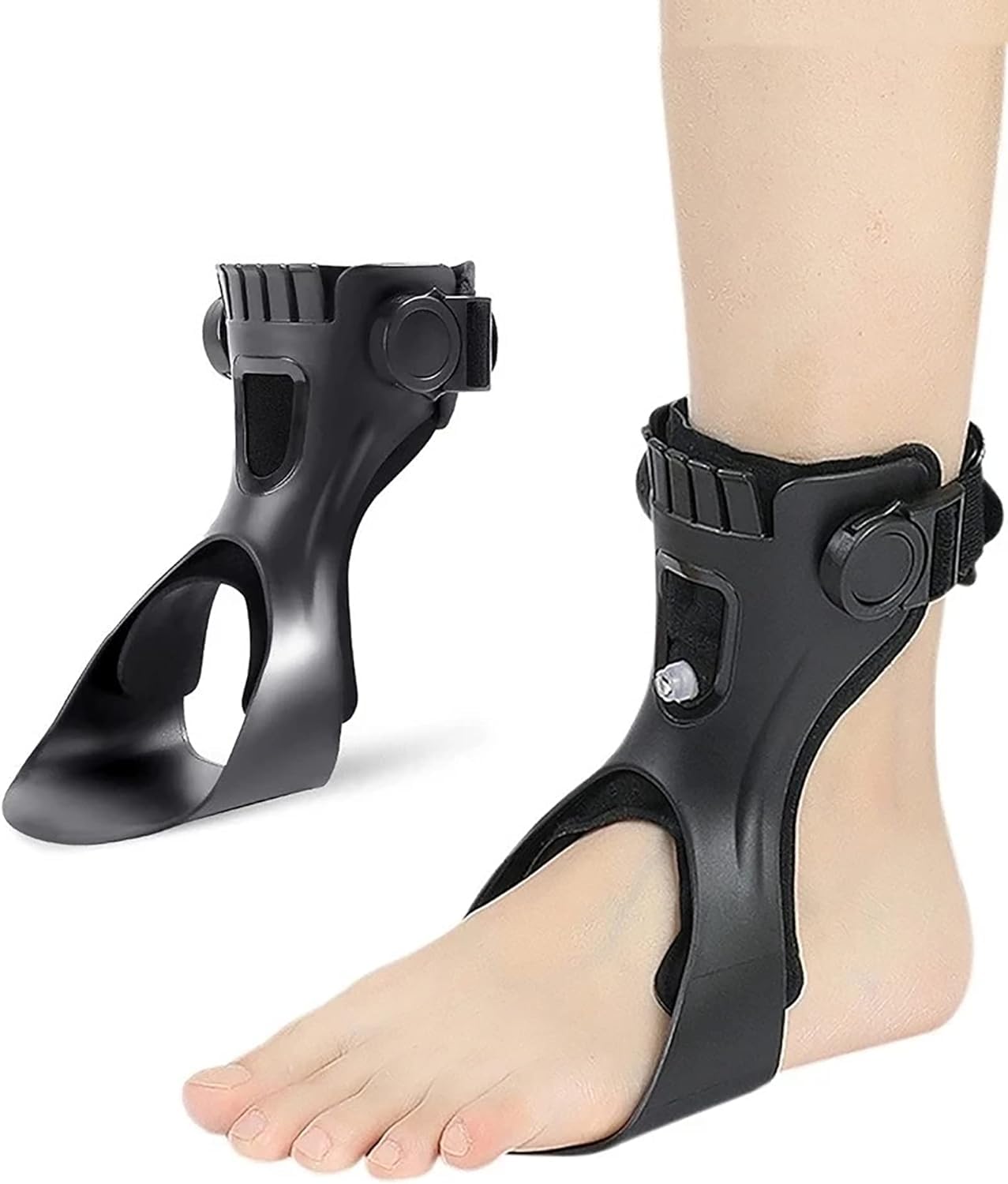 Genérico Férula ortopédica para pie caído, órtesis para pie caído con Bolsa de Aire Inflable, Tobillera, Equipo de Entrenamiento para rehabilitación de Accidentes cerebrovasculares, Calzado para Cami