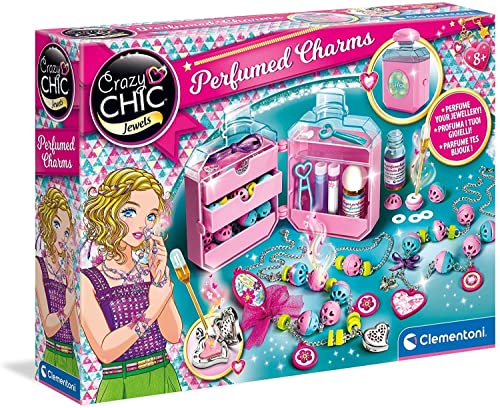 Clementoni 18600 Crazy Chic Perfumed Charms Set pour Fabrication de Bijoux Collier Coffret de Bijoux pour Filles créer Charms Loisir créatif Fille fabriqué en Italie - vue 2