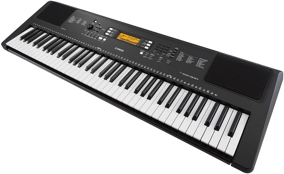 YAMAHA PSR-EW300 SA 76-Key Portable Keyboard Bundle with Stand and Power Supply