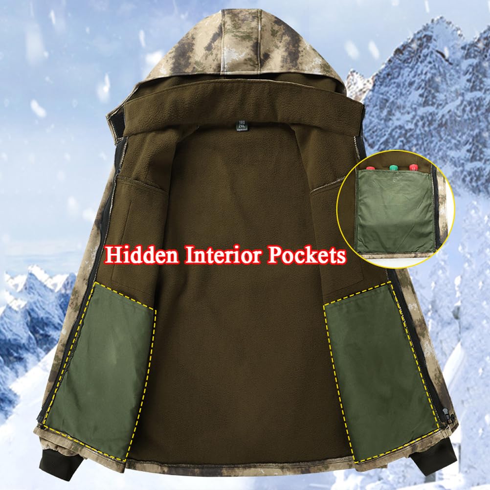 Conjunto Táctico De Chaqueta Y Pantalón para Hombre, Uniforme De Caza De Forro Polar Impermeable