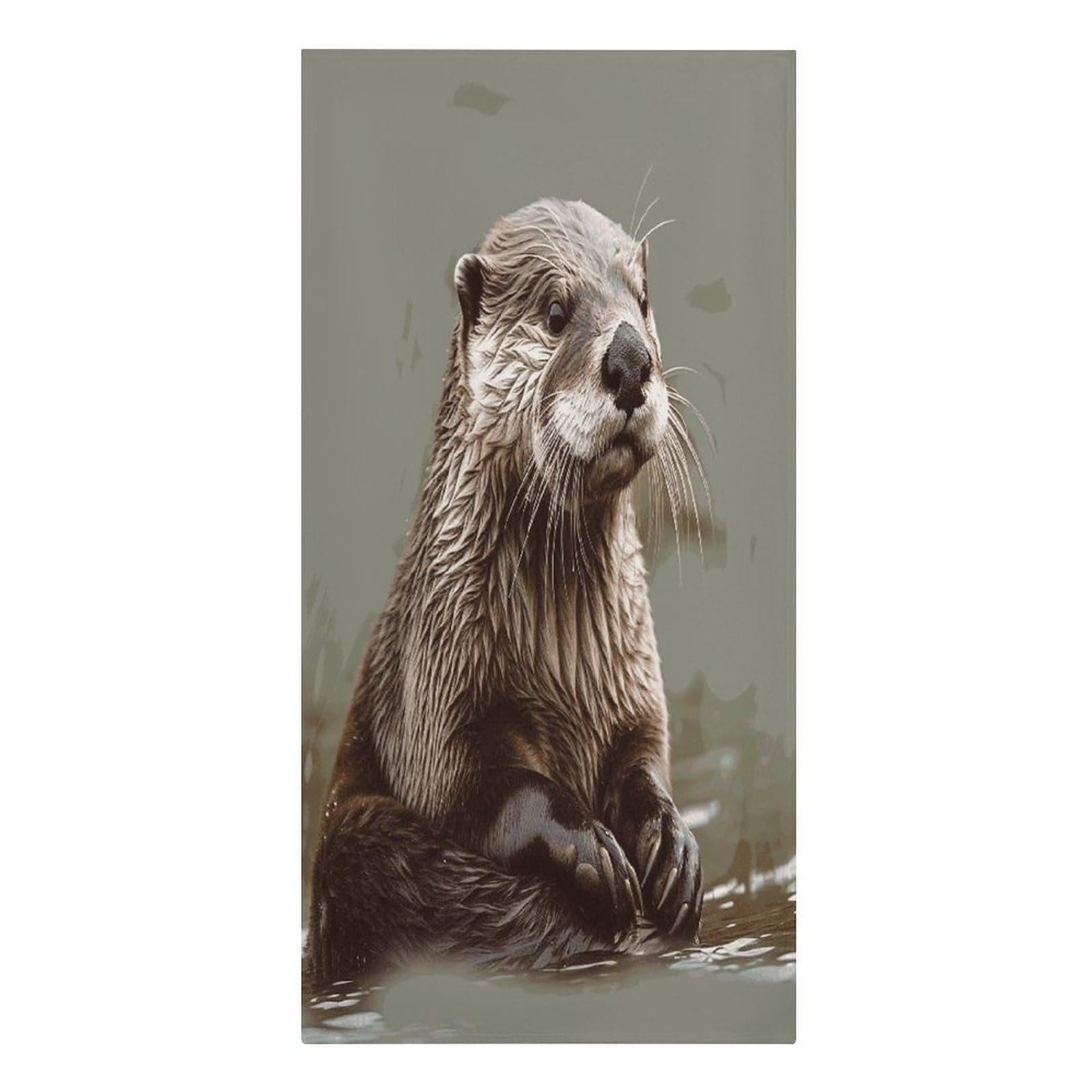 Fekiloot Men's Style Otter Animal Large Beach Towel, Travel Towel For Adults Wo, Pool Towels For Beach, Camping, Swim Pool, Gym, Sports& Yoga 61.4"X30.3"