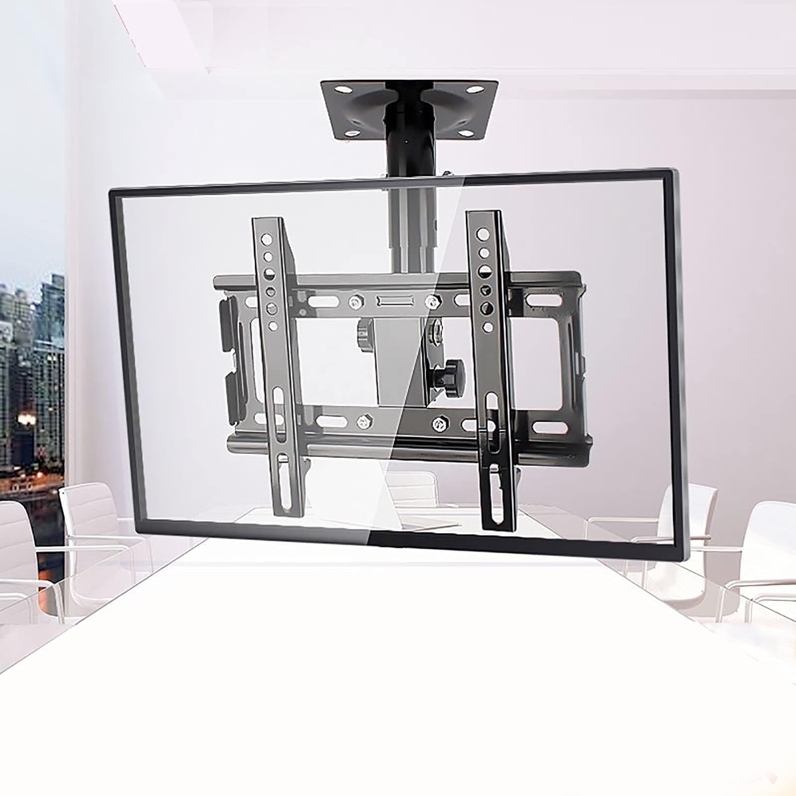 Supporto Da Soffitto Per TV A Schermo Piatto - Supporto Da Soffitto Con Inclinazione Regolabile, Per TV Da 27" A 55", Supporto TV Girevole A 360 Gradi