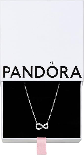 PANDORA Jewelry Womens Sterling Silver Sparkling Infinity Collier Necklace, Cubic Zirconia, 19.7"