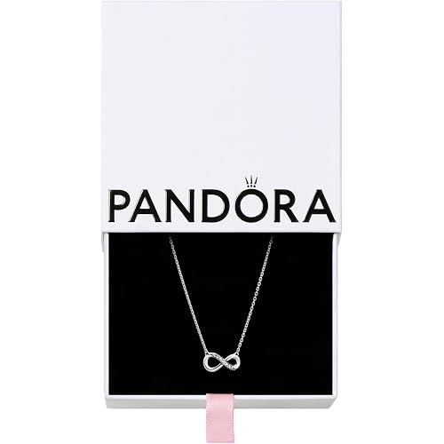 PANDORA Sparkling Infinity Collier Necklace - Great Gift for Her - Stunning Women's Jewelry - Sterling Silver & Cubic Zirconia - 19.7"