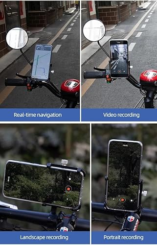 Miniatura 7 de GUB PLUS11 Soporte de teléfono para bicicleta y motocicleta, soporte de teléfono de aleación de aluminio con rotación de 360 ajustable para iPhone X