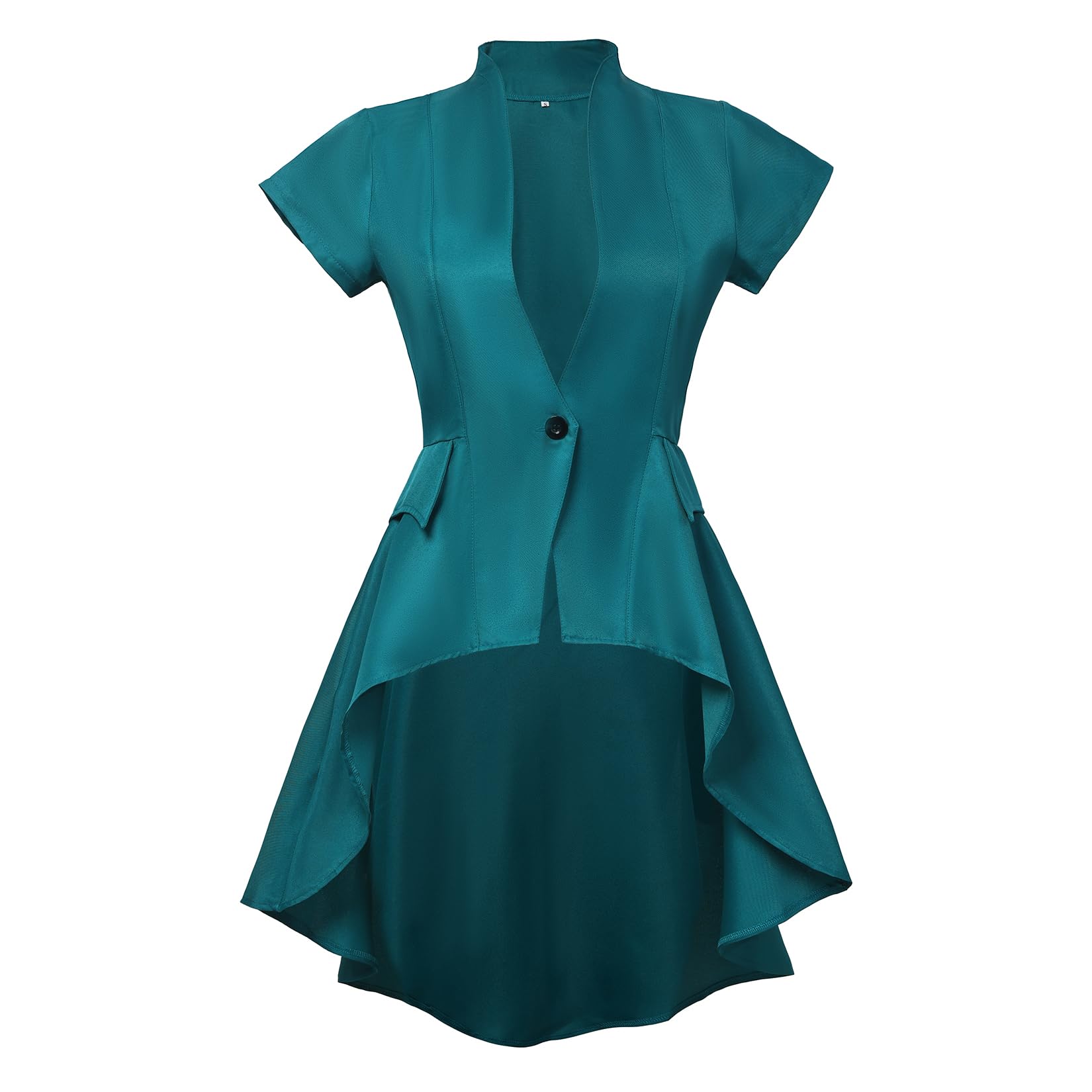 CAMDOM Damen Gothic Steampunk Frack Jacke Renaissance viktorianischer Vamp Wasserfall Weste Tops