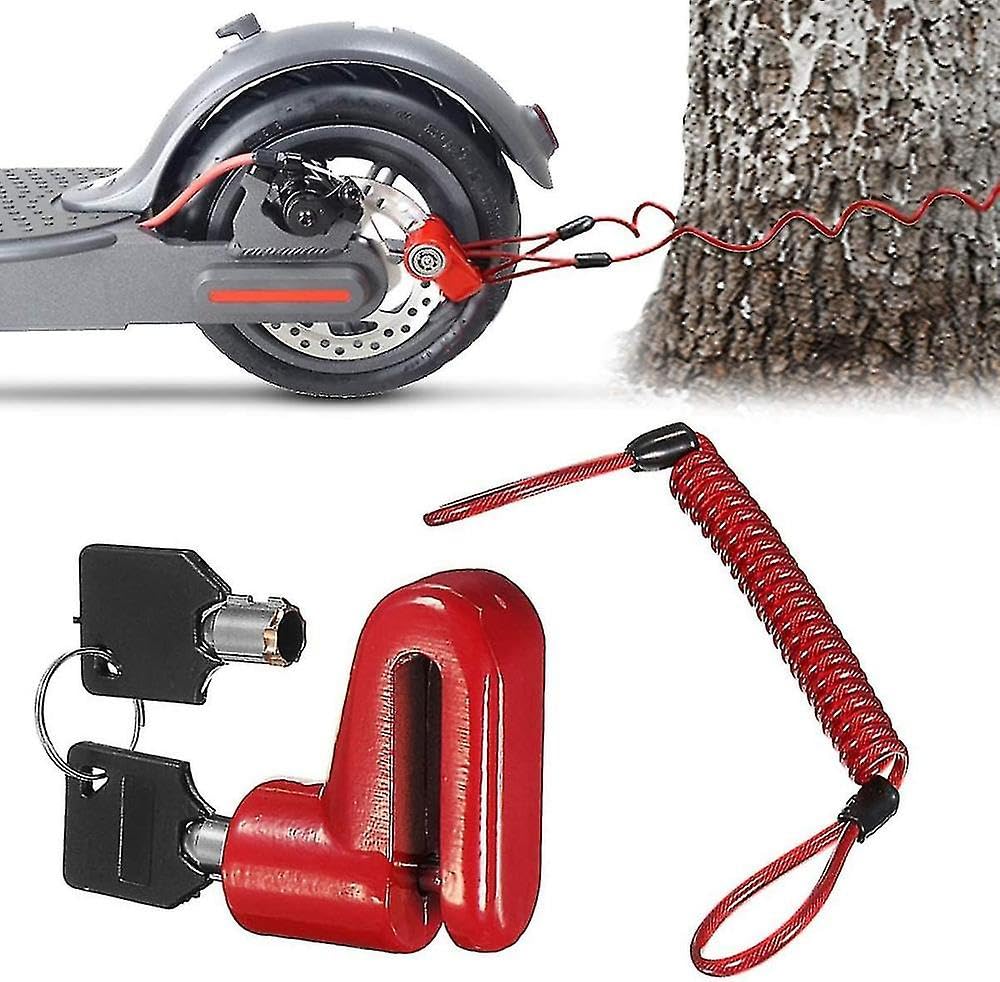 Disc Brake Lock Steel Wire Disc Brake Lock for Xiaomi M365 Electric Scooter, Anti-Theft Steel Wire Disc Brakes for Electric Scooter, Anti-Scooter