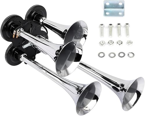 Miniatura 9 de Bocina de tren eléctrica 150dB 4 trompeta tren eléctrico Camión Bocina de aire del coche Bocina de aire 12V para camiones, motocicleta, camioneta,