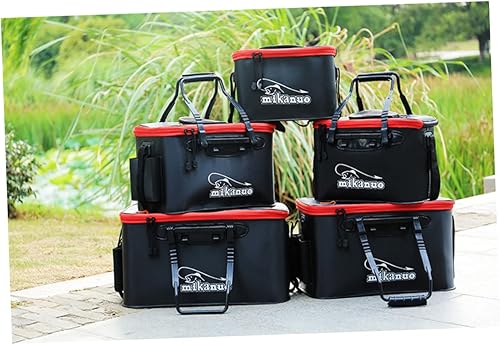 Miniatura 5 de Contenedor de agua plegable 2 unids Contenedor de agua plegable Cubo de pescado Bolsa de pesca Cubo de cebo al aire libre Caja de pesca portátil