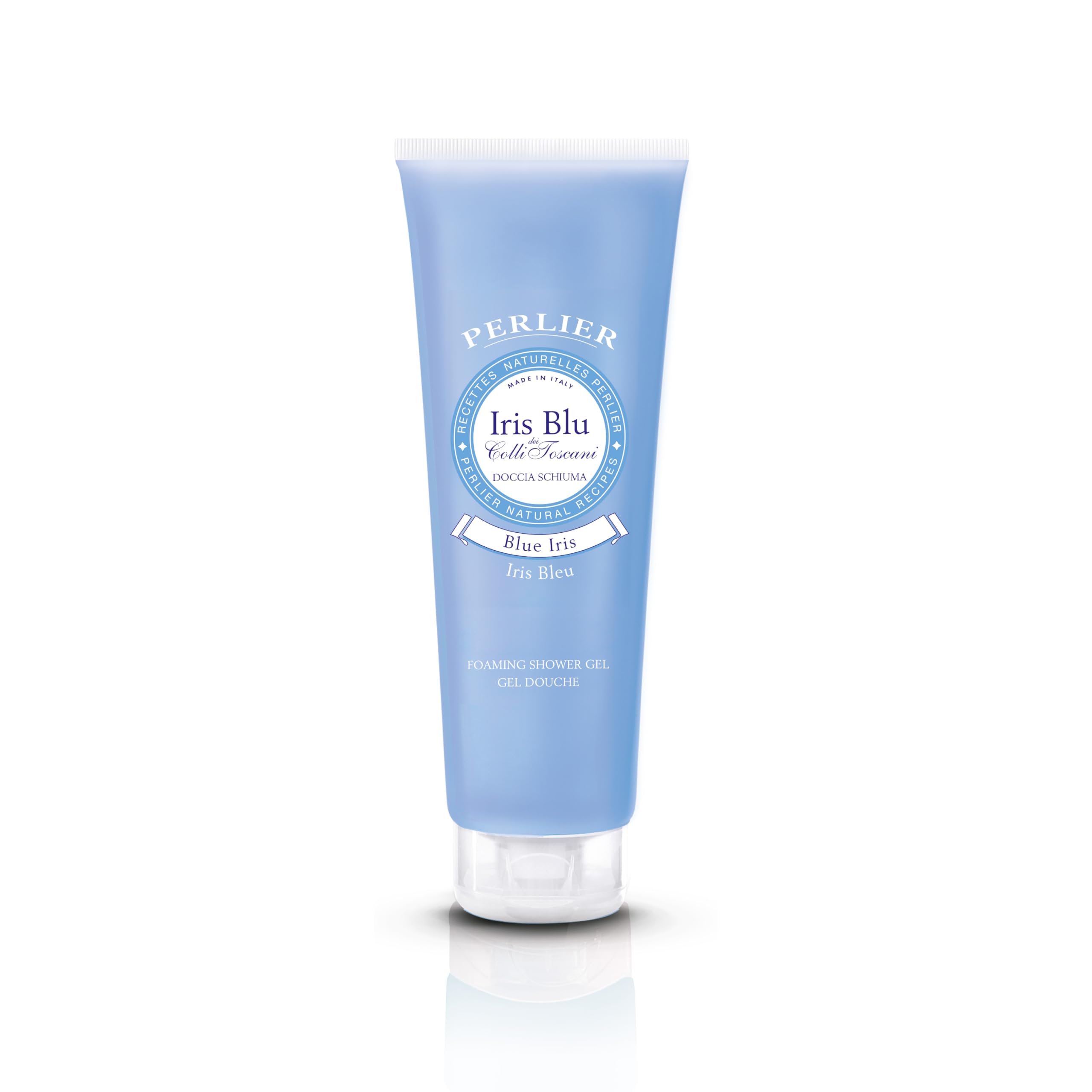 Perlier Blue Perlier:""""Iris Blu"""" Shower Foam Iris Scent - 8.4 Fluid Ounces (250Ml) Tube [ Italian Import ]