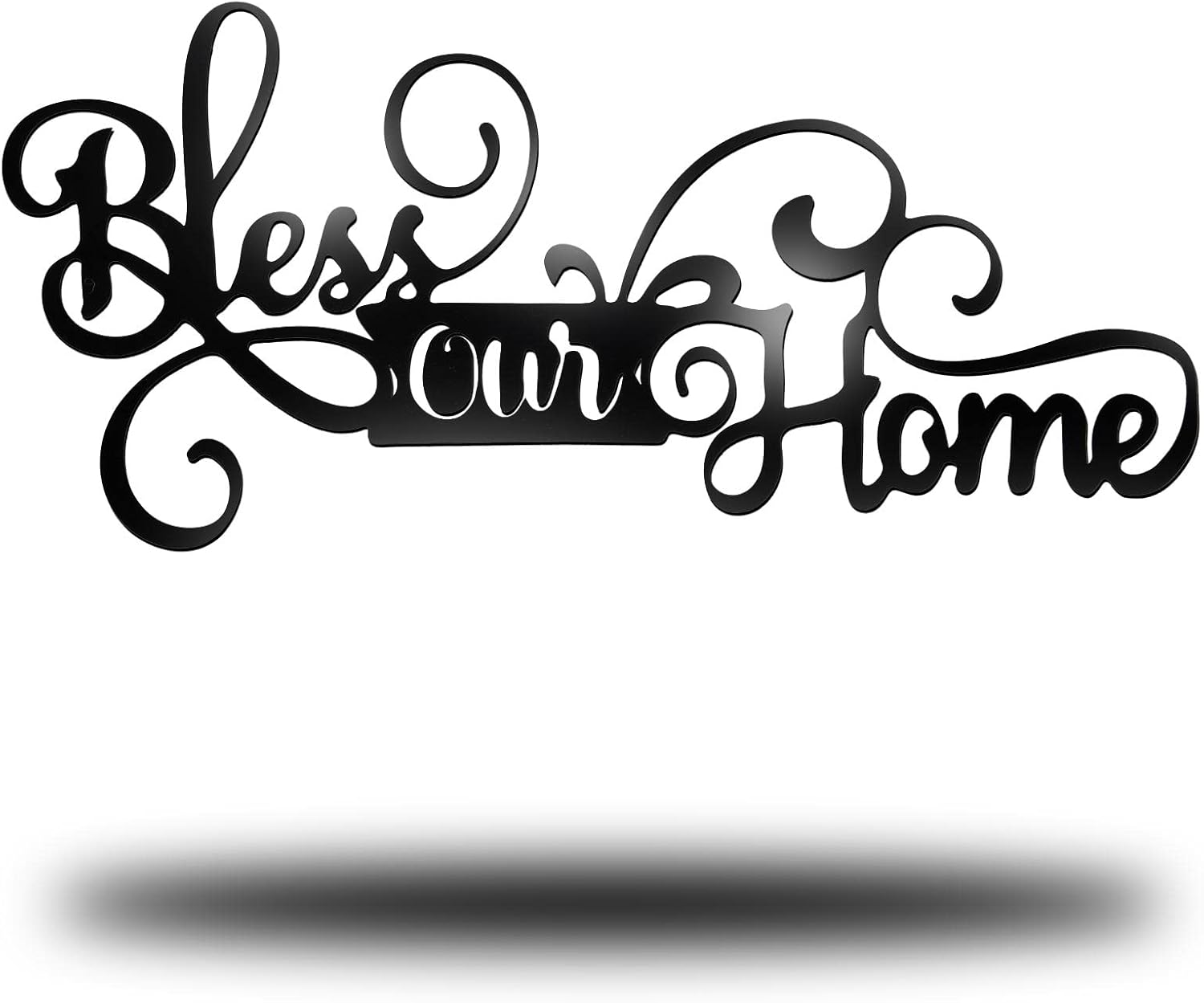 Wall Decor Sign Bless Our Home Metal Wall Decor Black Metal