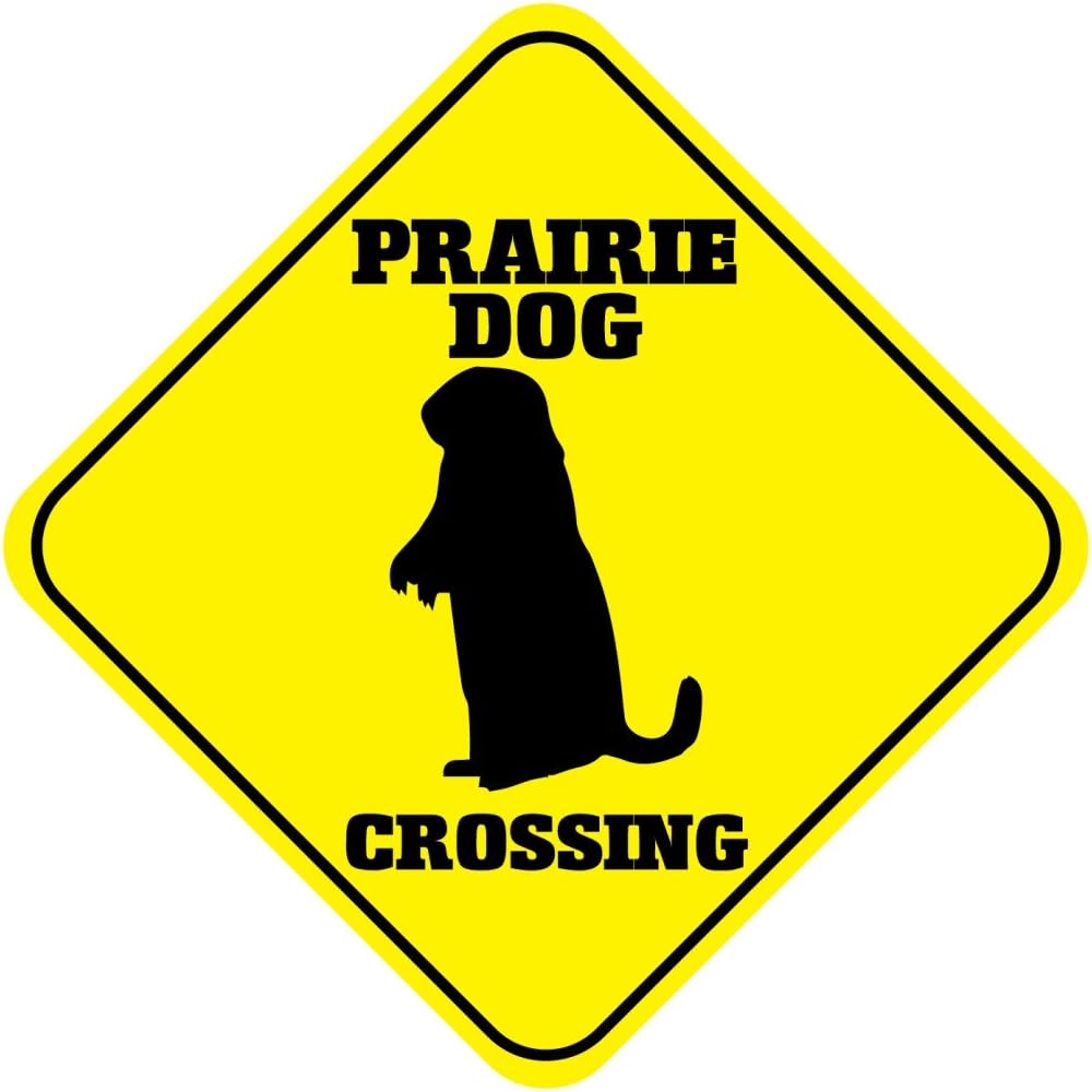 Fastasticdeals Prairie Dog Crossing Funny Metal Aluminum Novelty Sign