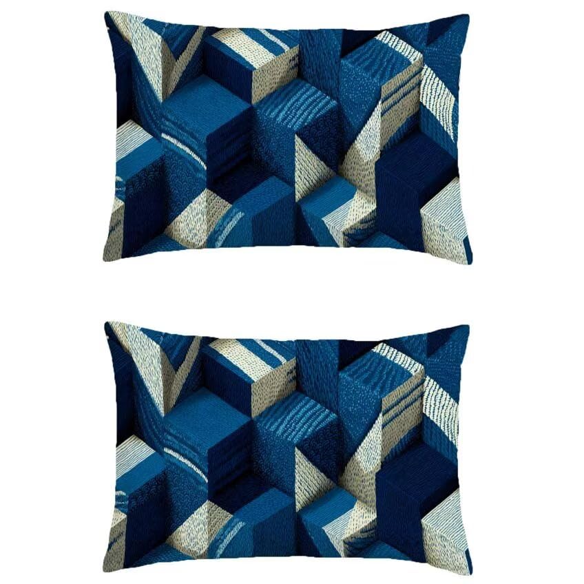 Housse de coussin 70x90cm rectangulaire en lin lot de 2 taies d'oreiller de salon