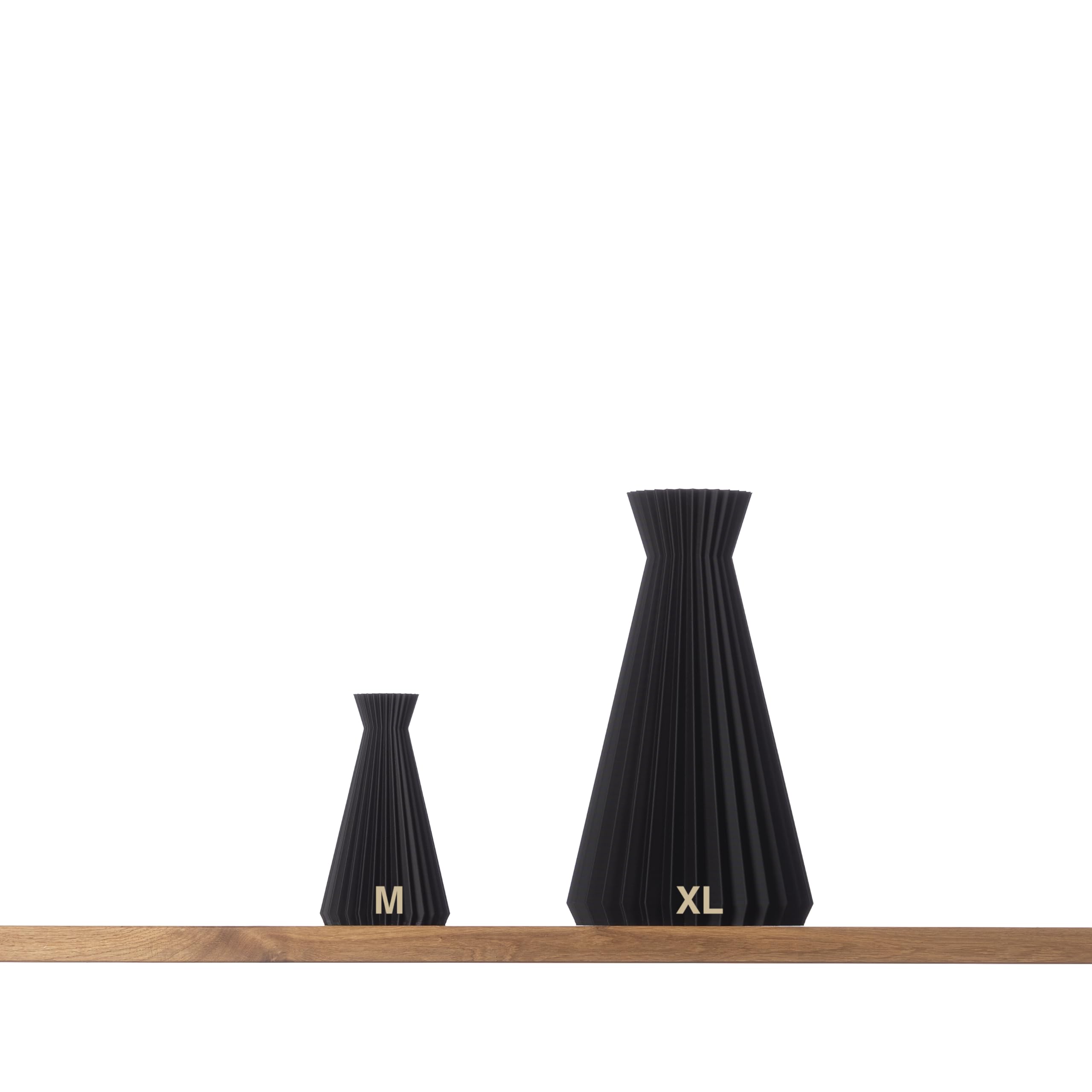 Dekovase Sana XL 38cm Bodenvase Deko Vase Pampasgras Trockenblumen (Weiß)
