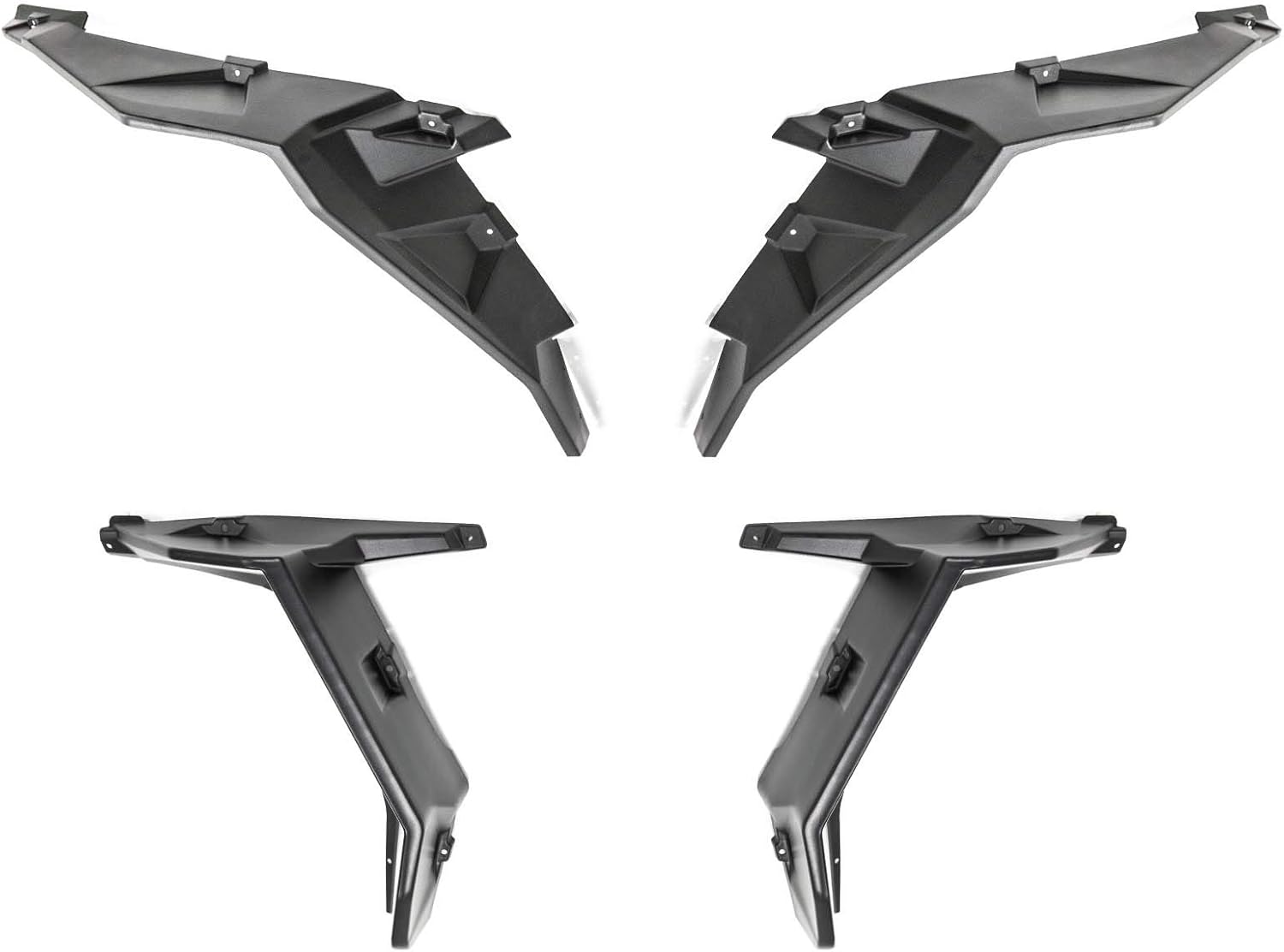 SuperATV Fender Flares Mud Guards for 2014-2023 Polaris RZR XP 1000 / XP 4 1000 | Extreme Durability | Additional 8.5” of Protection | Front and Rear