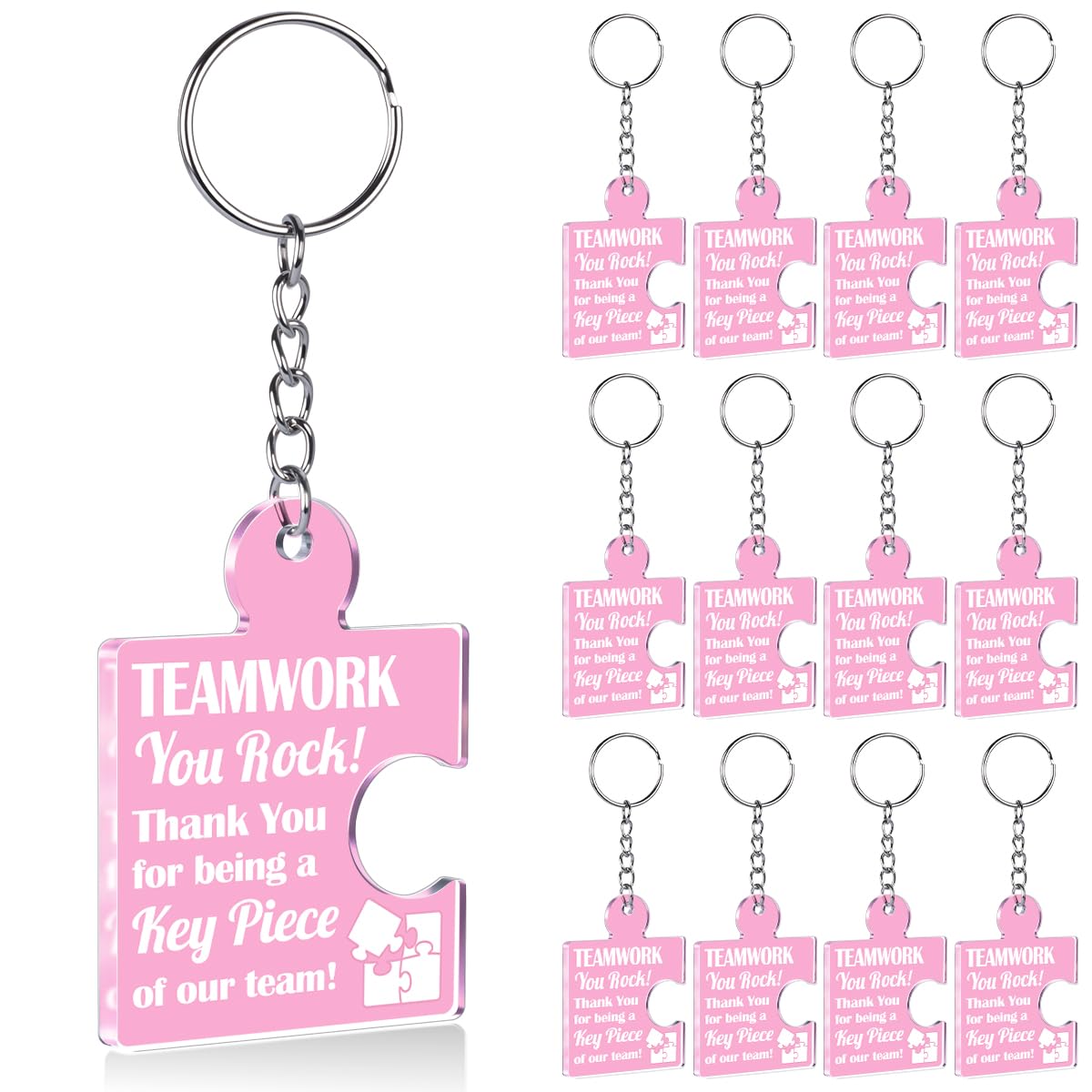 Team Appreciation Gifts Bulk Thank You Keychains for Coworkers