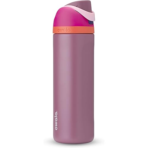 Owala FreeSip Insulated Stainless Steel Water Bottle with Straw for Sports and Travel, BPA-Free Sports Water Bottle, 24 oz, Crown Jewel