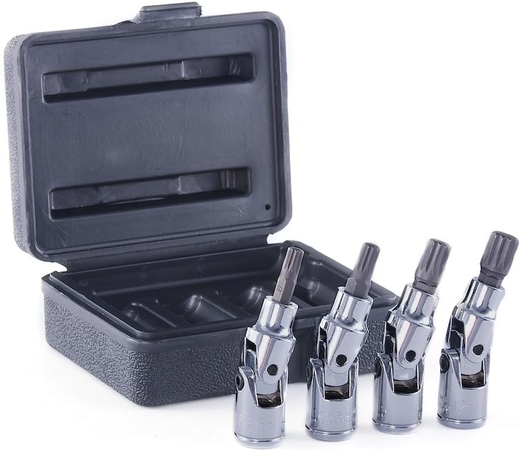 4 Piece 3/8 Drive Universal Joint Triple Square Driver Set Drive