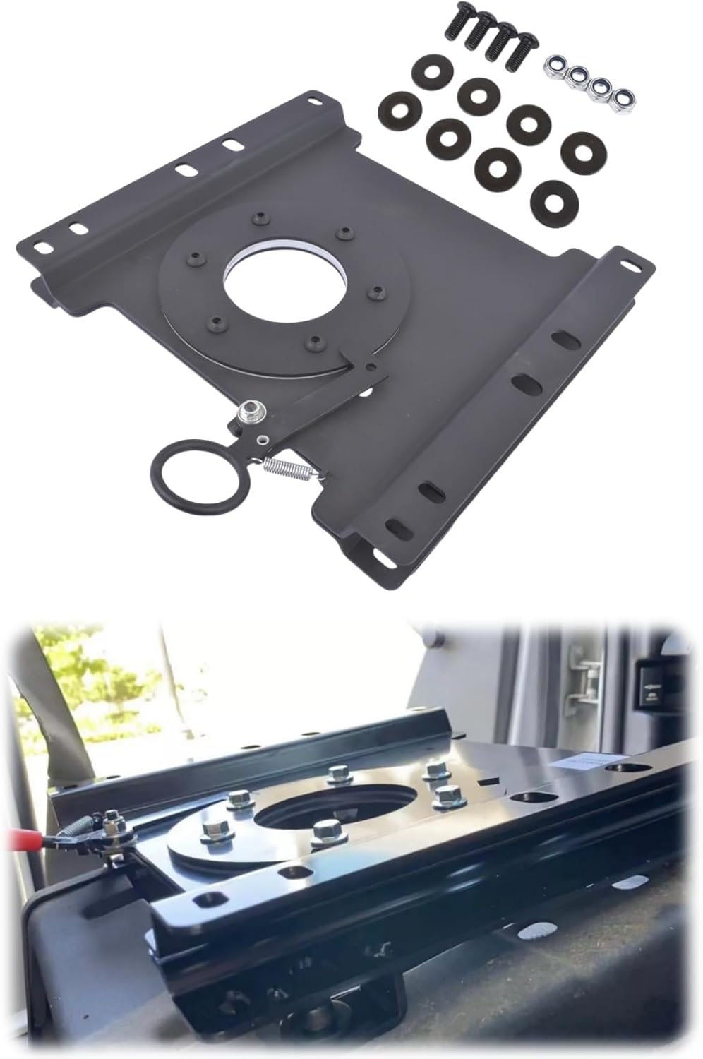 Metal Seat Swivel Front Right Passenger Side Replacement for Ford Econoline E150 E250 E350 E450 1997-2024 Mixizap