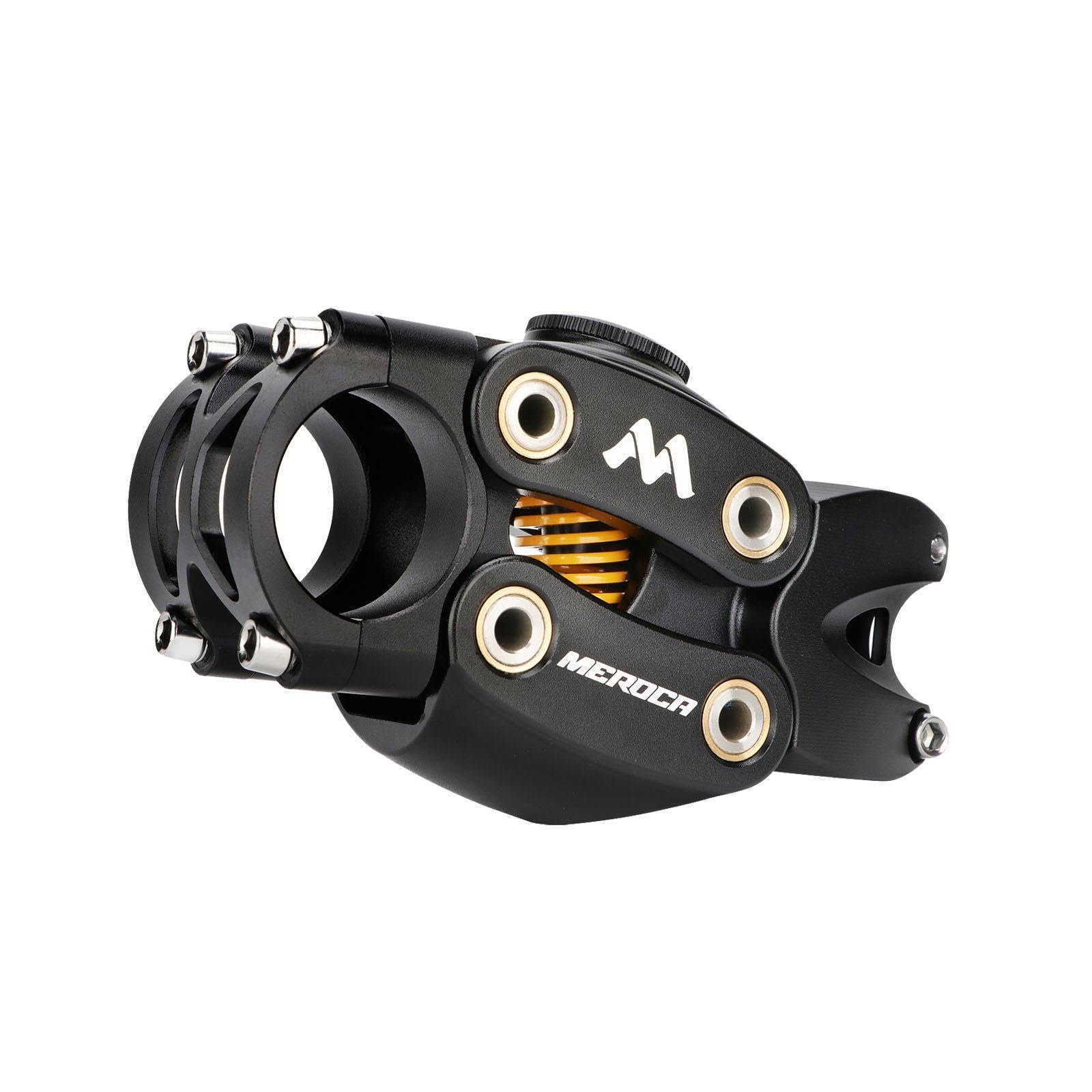 Rialzo regolabile per attacco manubrio bici da 8 mm con assorbimento degli urti, garantisce un'esperienza di guida in montagna confortevole. Rialzo regolabile per bici da 31,8 mm.