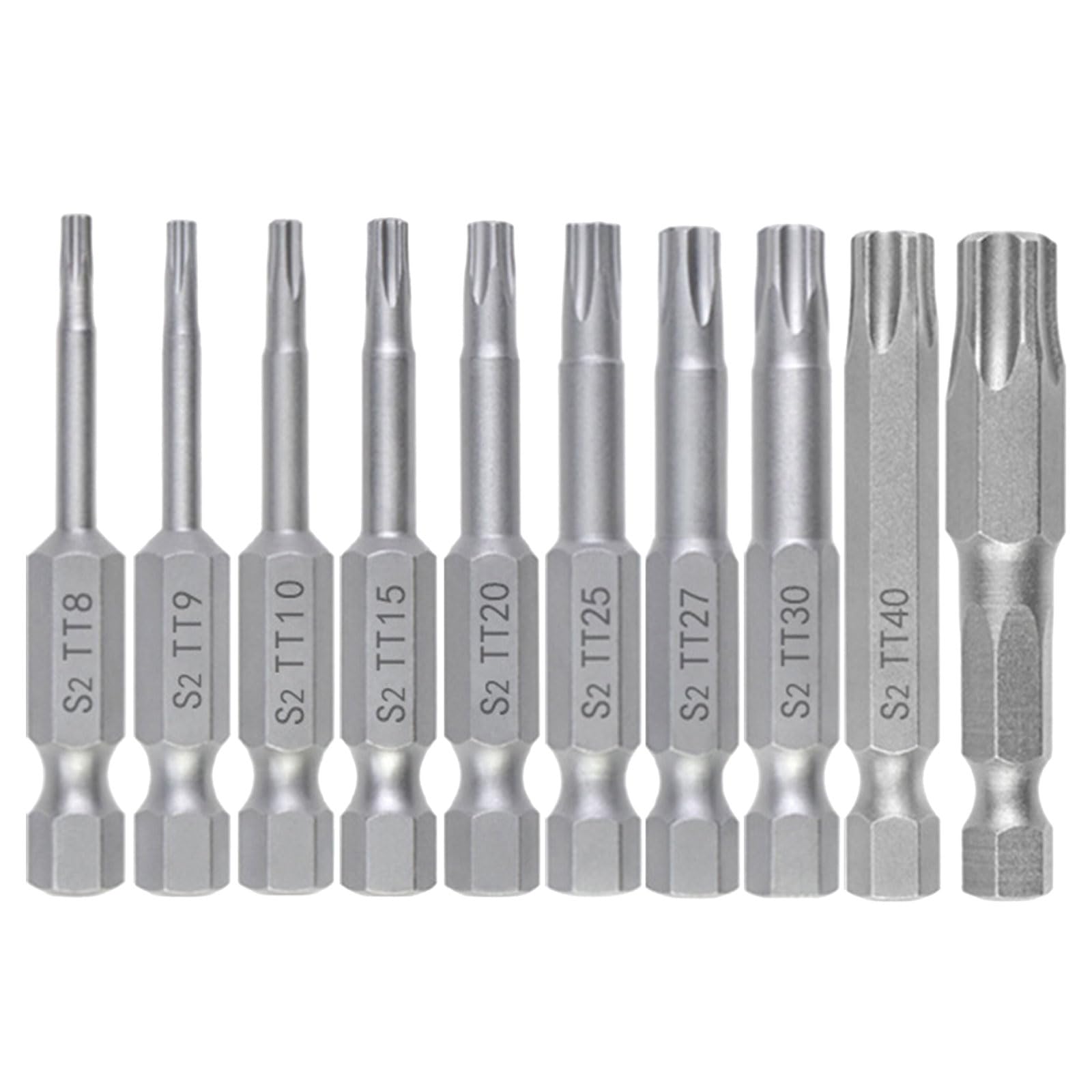 10Pcs 1 / 4inch Blossom Head Screwdriver Bit Hexagonal Screwdriver 50mm Bit Adapter Electronic Device Repair Bits