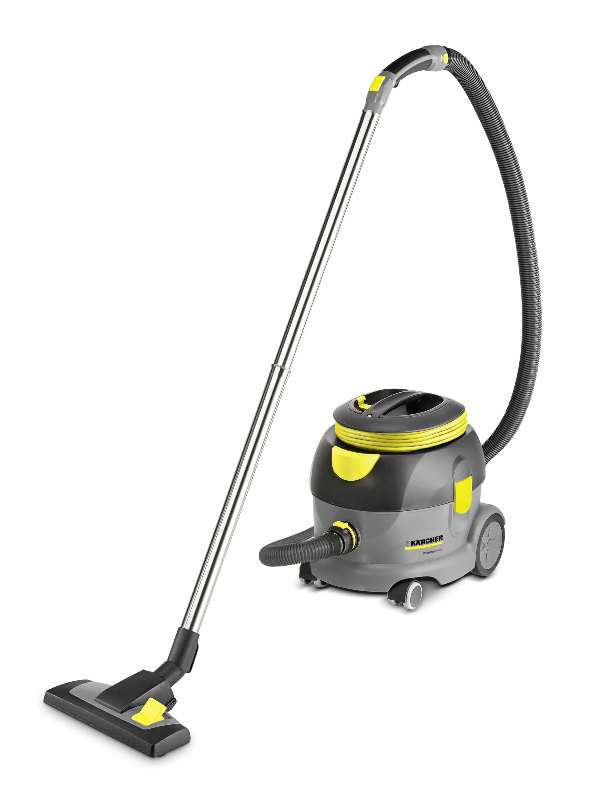 Kärcher T 12/1 Trockensauger, Vakuum: 22 kPa, Nennleistung: 700 Watt, Behälter: 12 Liter, Saugschlauch: 2 m, inkl. Kombi-Bodendüse, Vliesfiltertüte, Permanent-Hauptfilterkorb