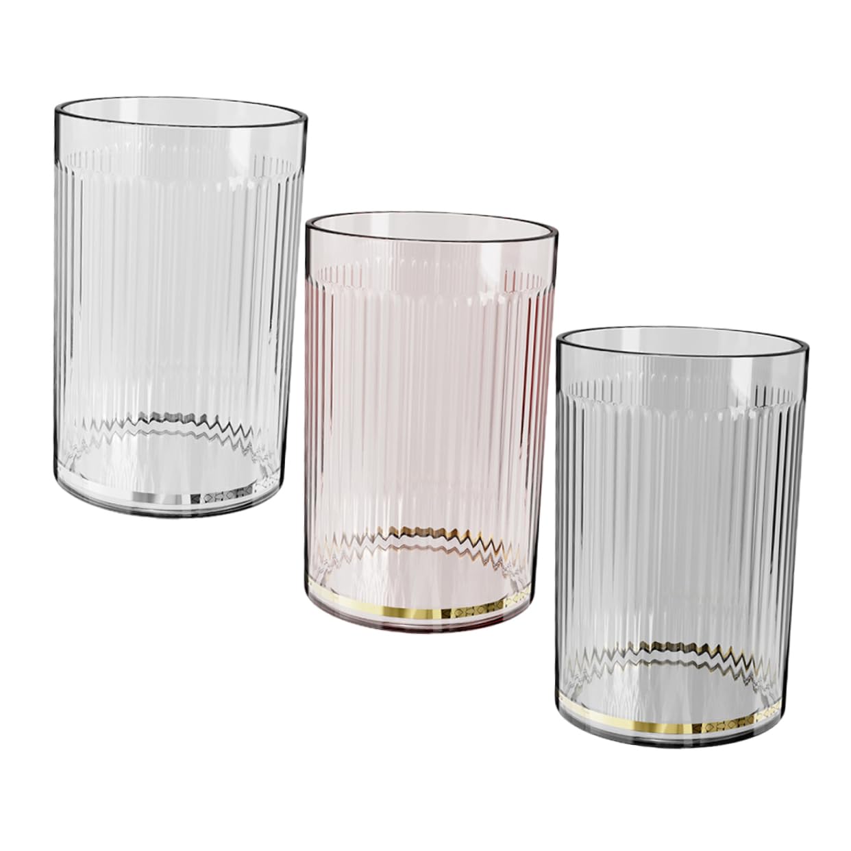 KONTONTY 3pcs Simple Mouthwash Cup Brush Holder Set Reusable Drinking Cups for Bathroom Toothbrush Holder Camping Travel