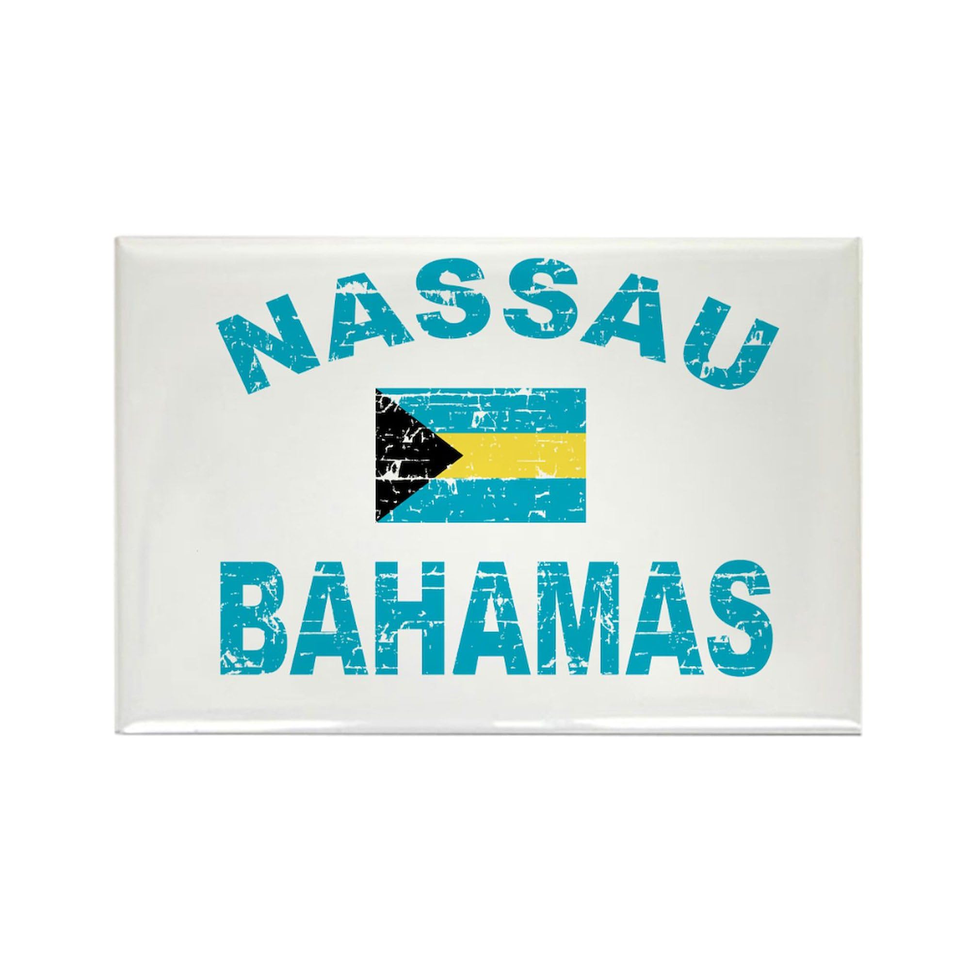 CafePress Nassau Bahamas Designs Rectangle Magnet, 3"x2" Refrigerator Magnet