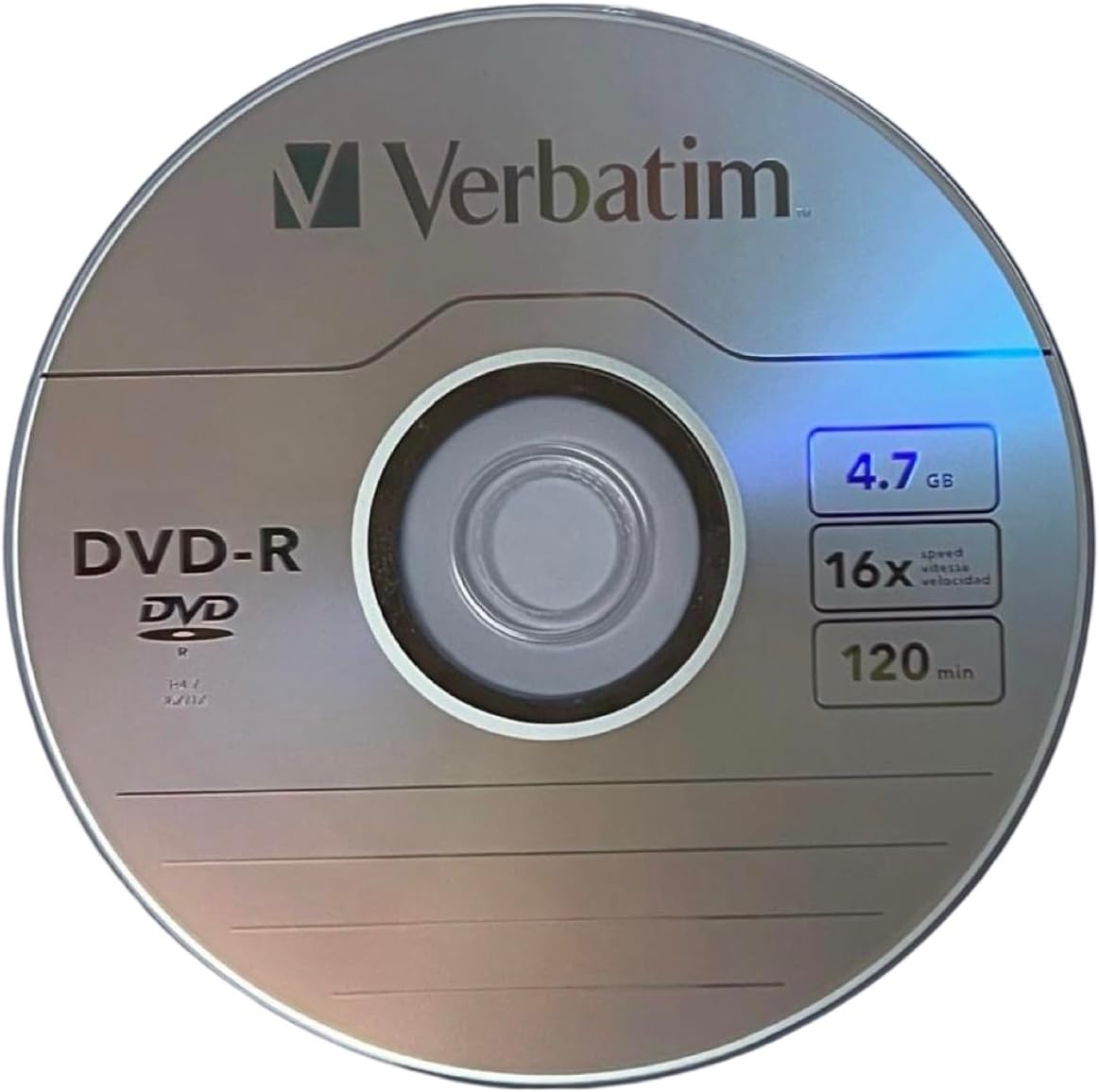 Verbatim DVD-R Blank 16X DVD-R DVR 4.7GB Logo Branded Recordable Media Disc, 100pk Spindle