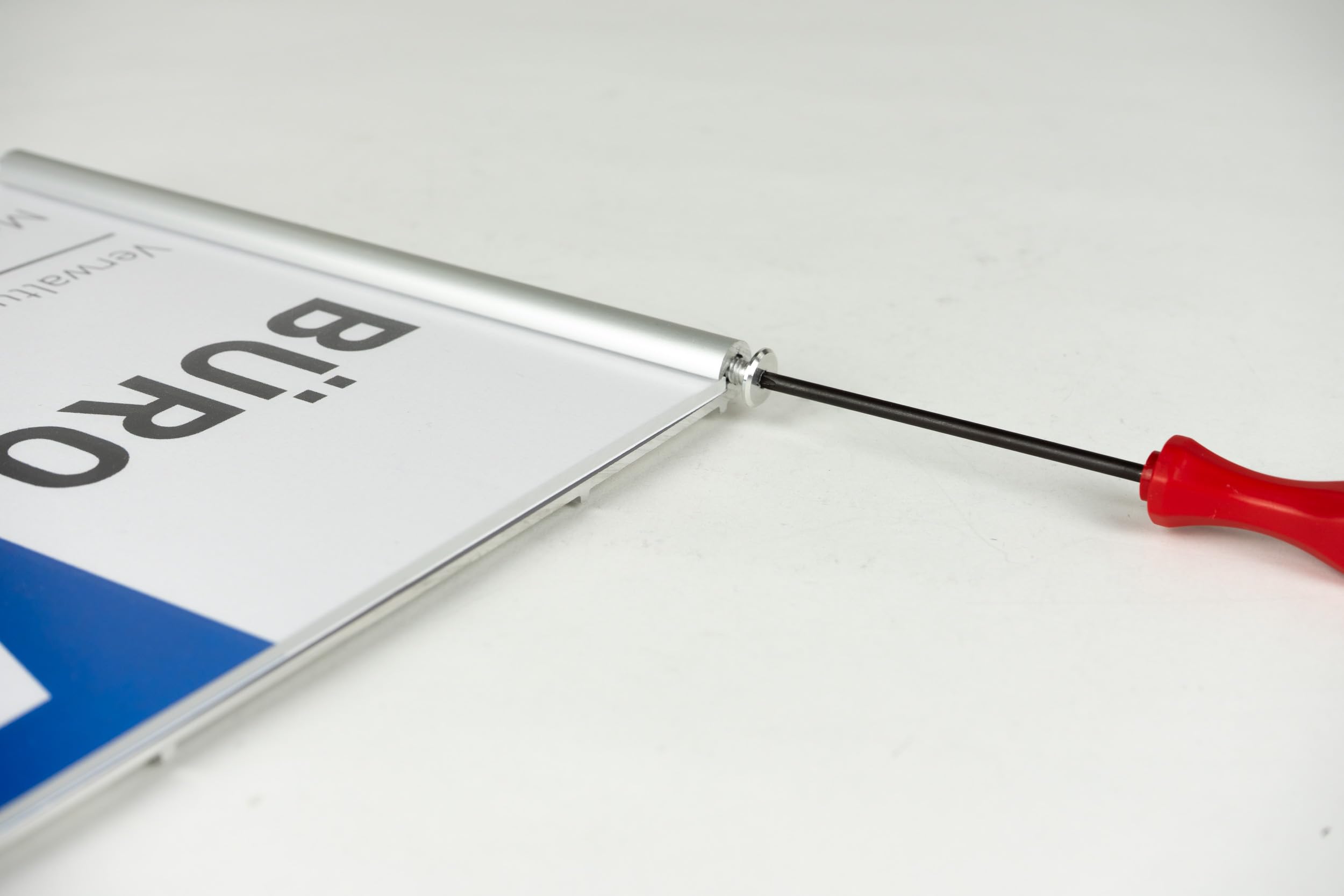 PLANO Türschild 162 x 148,5 mm - 5er-Set Büroschilder zur Wandmontage, Acryl-Namensschild für Büro und Praxis