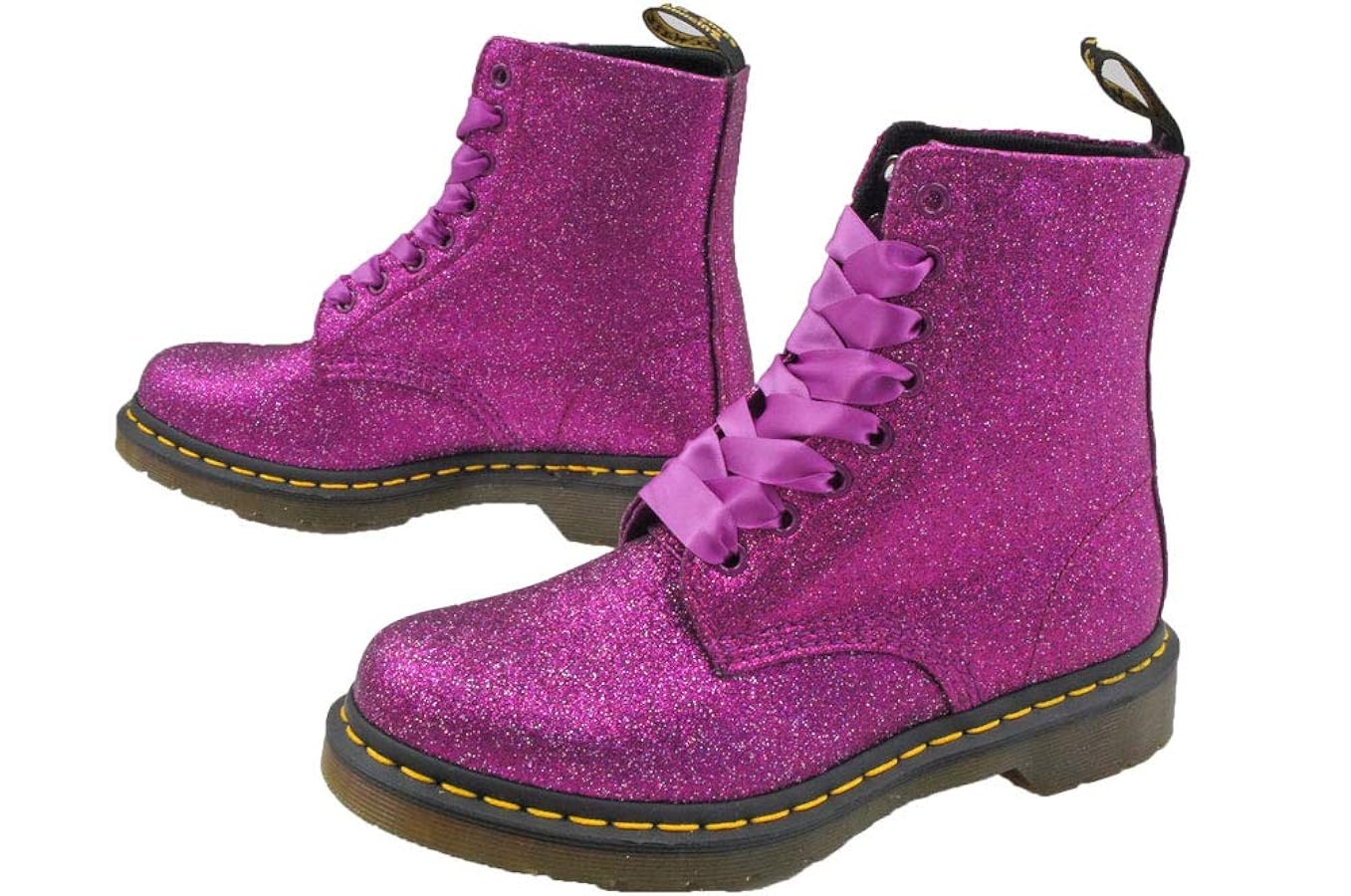 超希少　ドクターマーチン　1460 PASCAL GLITTER　パープル　ラメ ドクターマーチン新作シューズ「グリッター」アイコンブーツを