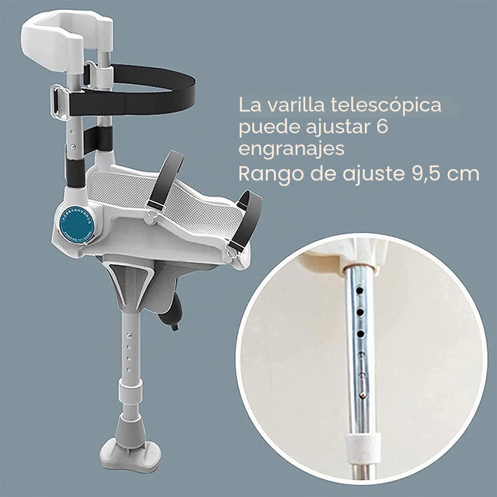 Muleta manos libres, muleta de rodilla sin dolor para discapacidad, ancianos, soporte de lesiones, alternativa a las muletas tradicionales para recuperación de fracturas de tobillo