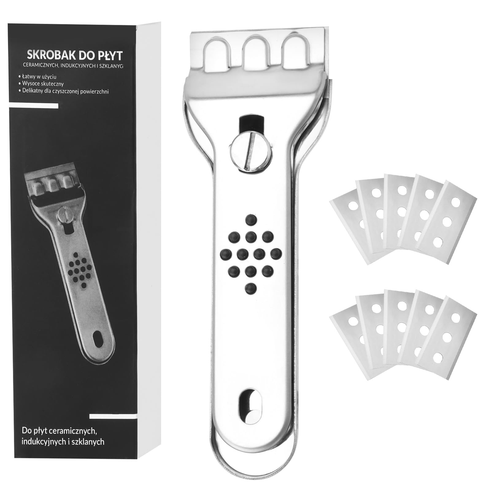 Raschietto Professionale Per Vetroceramica MXTIMWAN - Con 10 Lame Ricambio, Per Forni E Piastre Induzione