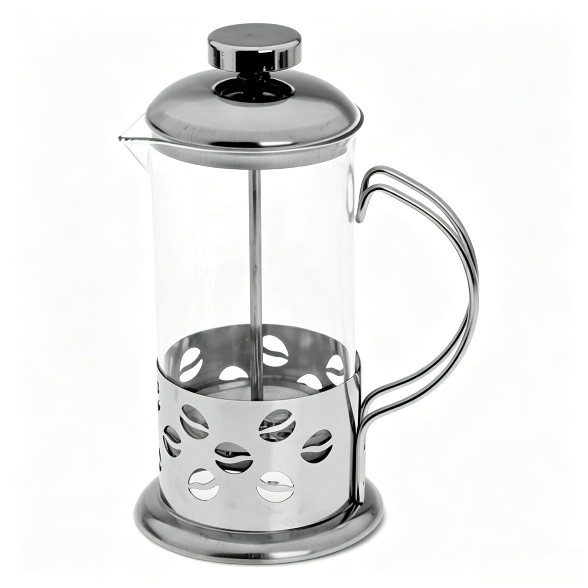 Cafeteira Prensa Francesa 350ml de Inox Vidro Cremeira para Café Leite Filtro de aço