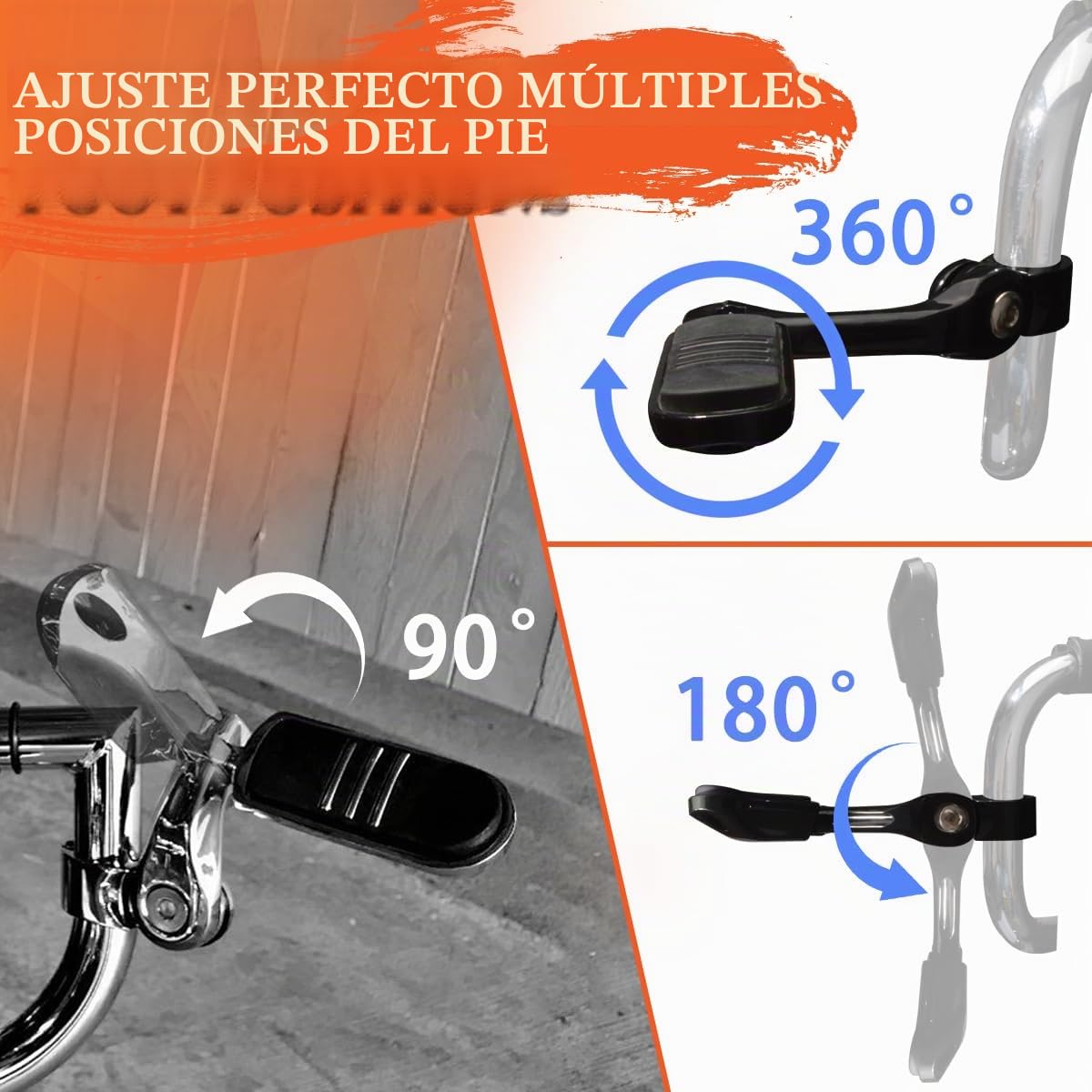 FOVPLUE Estriberas de carretera de 1.25 pulgadas, clavijas ajustables en ángulo largo con soportes para Harley Touring Street Glide Electra Glide Road King Softail CVO Dyna Trike VRSC Sportster con