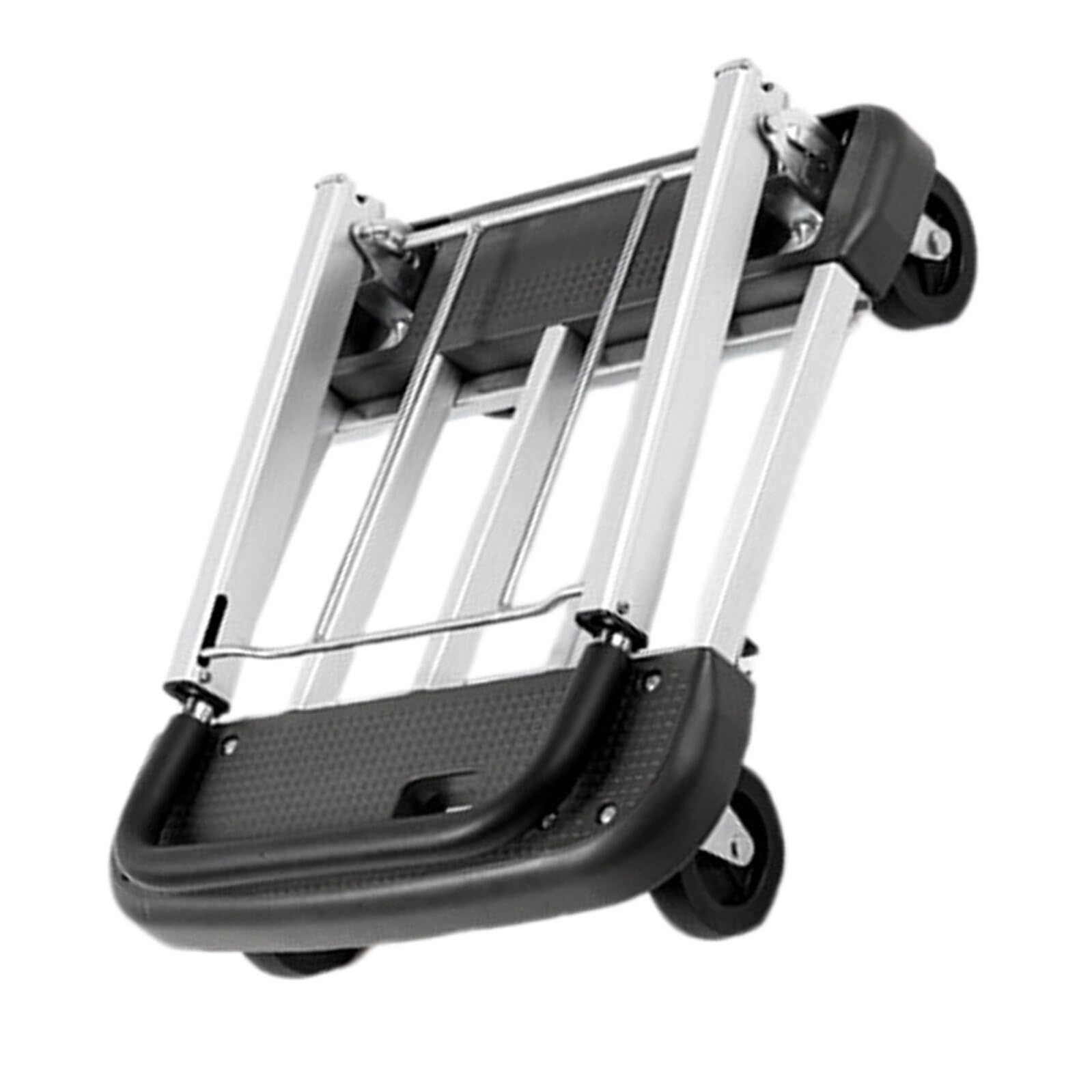 YXZQLOZ Portable Folding Hand Cart Flatbed Trolley for Luggage & Shopping – Lightweight Telescopic Handle for Home Use Transport